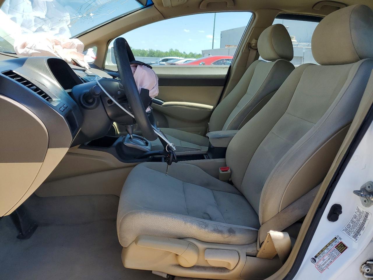 2008 Honda Civic Lx White vin: 1HGFA16518L096751