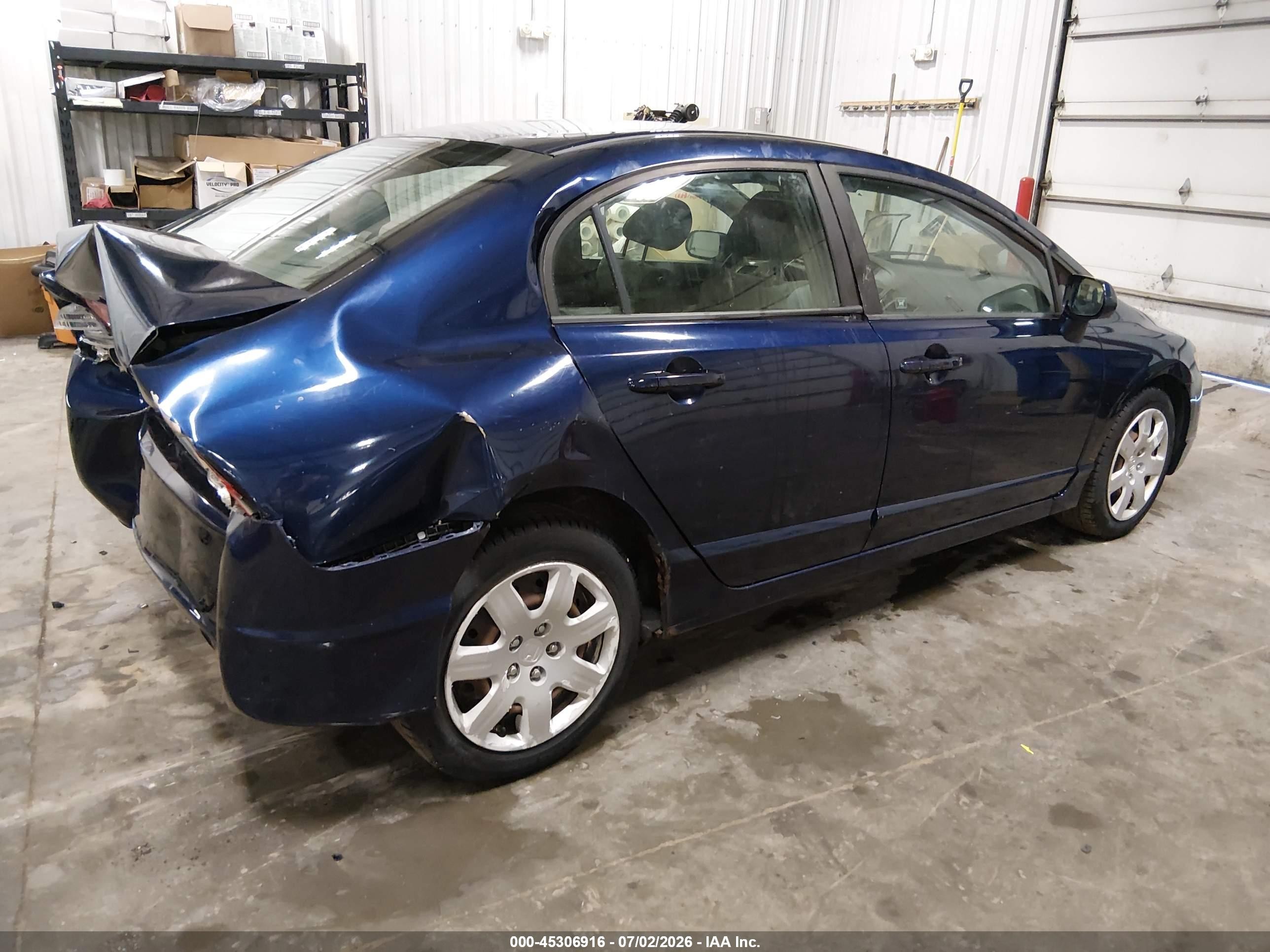 2008 Honda Civic Lx Dark Blue vin: 1HGFA16518L101088