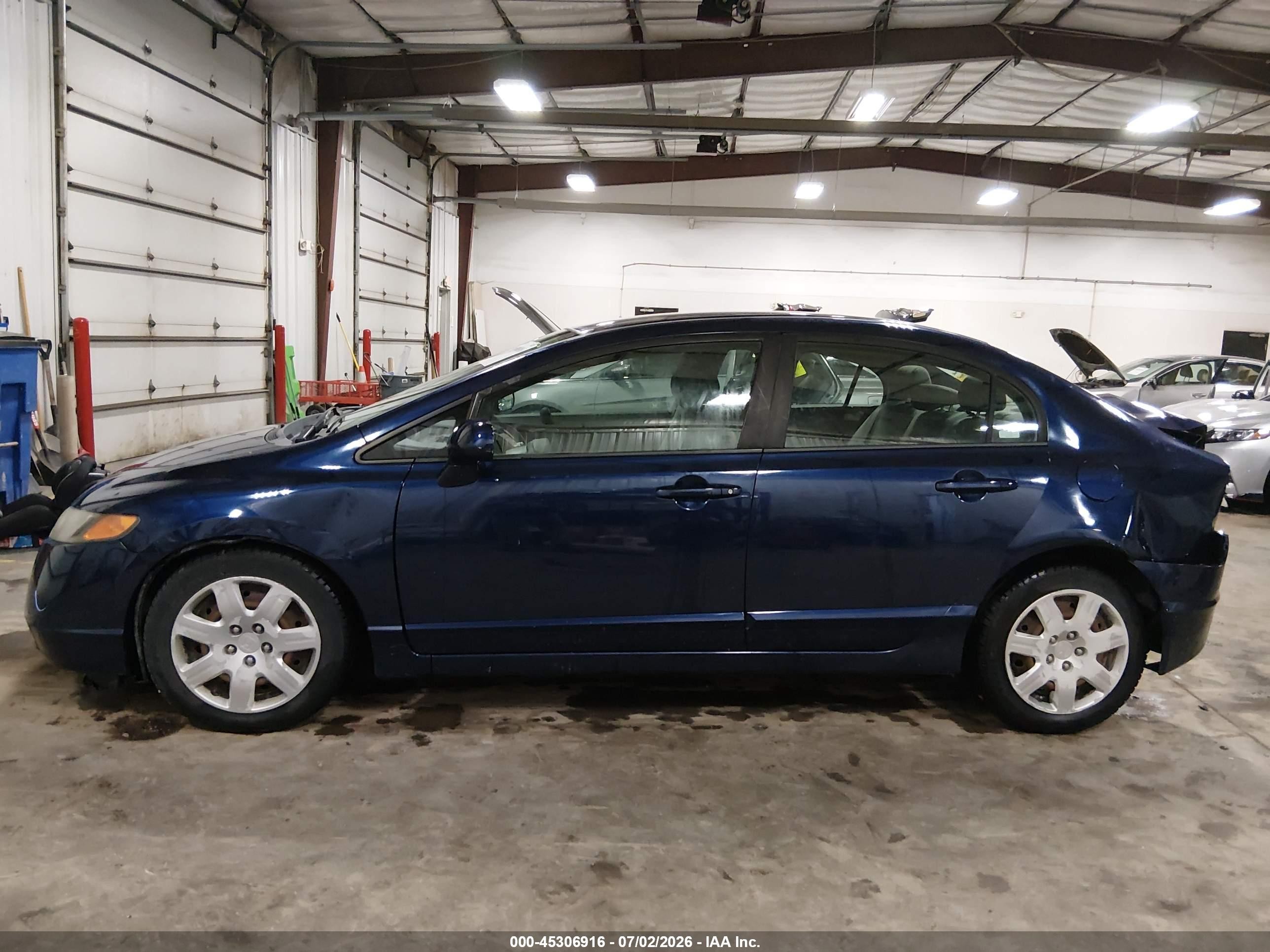 2008 Honda Civic Lx Dark Blue vin: 1HGFA16518L101088