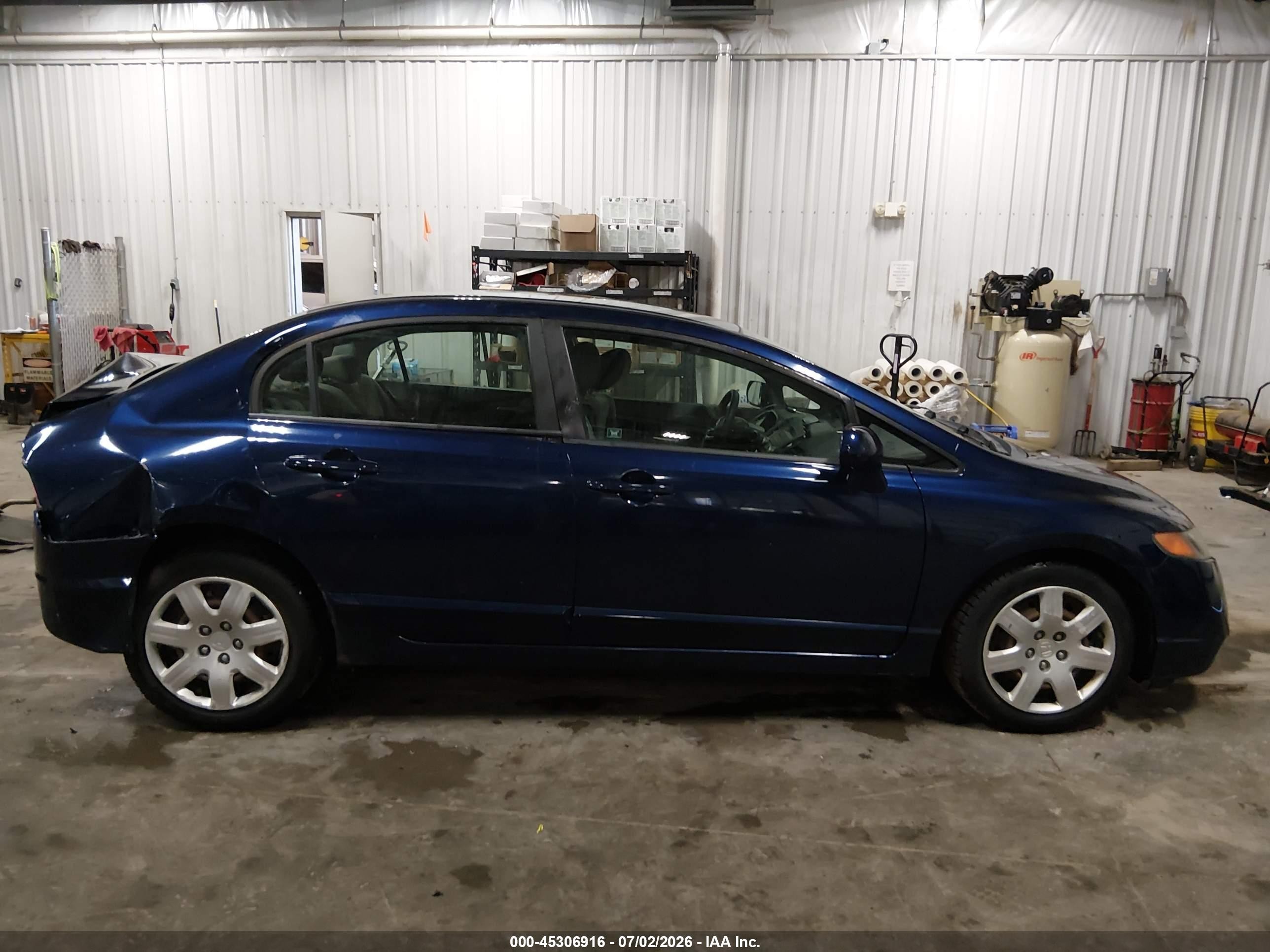 2008 Honda Civic Lx Dark Blue vin: 1HGFA16518L101088