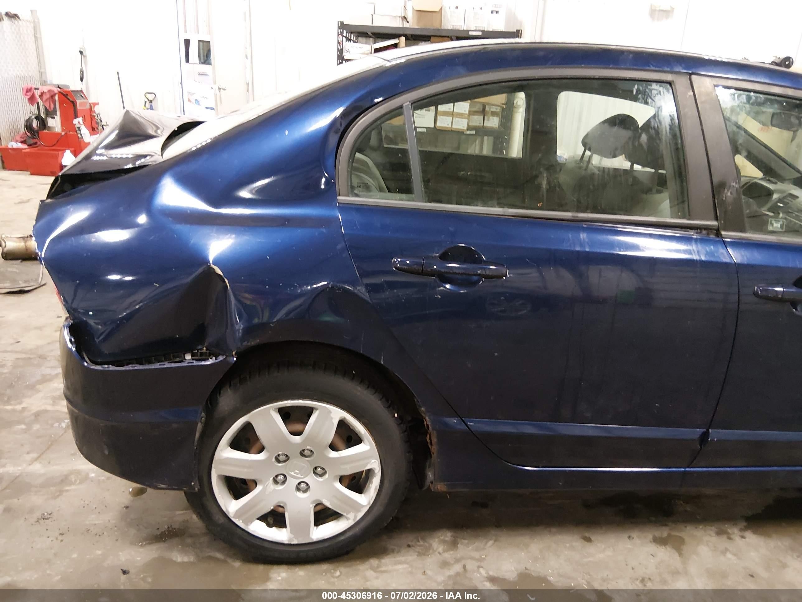 2008 Honda Civic Lx Dark Blue vin: 1HGFA16518L101088
