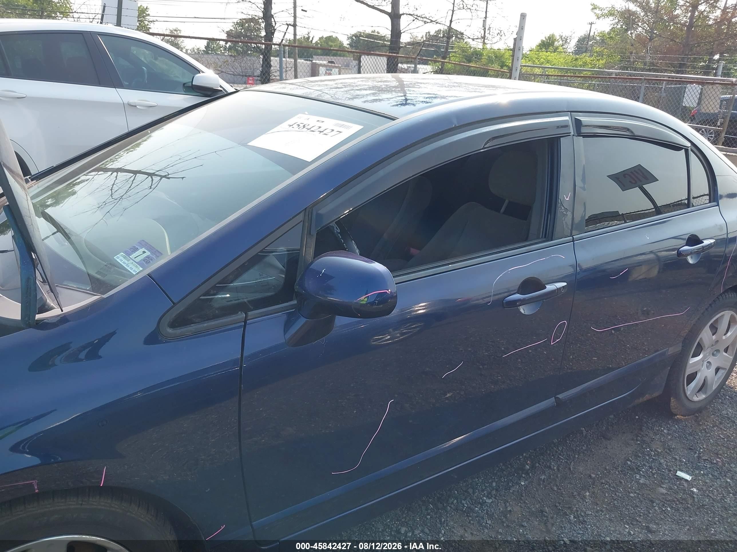 2008 Honda Civic Lx Синий vin: 1HGFA16518L112396