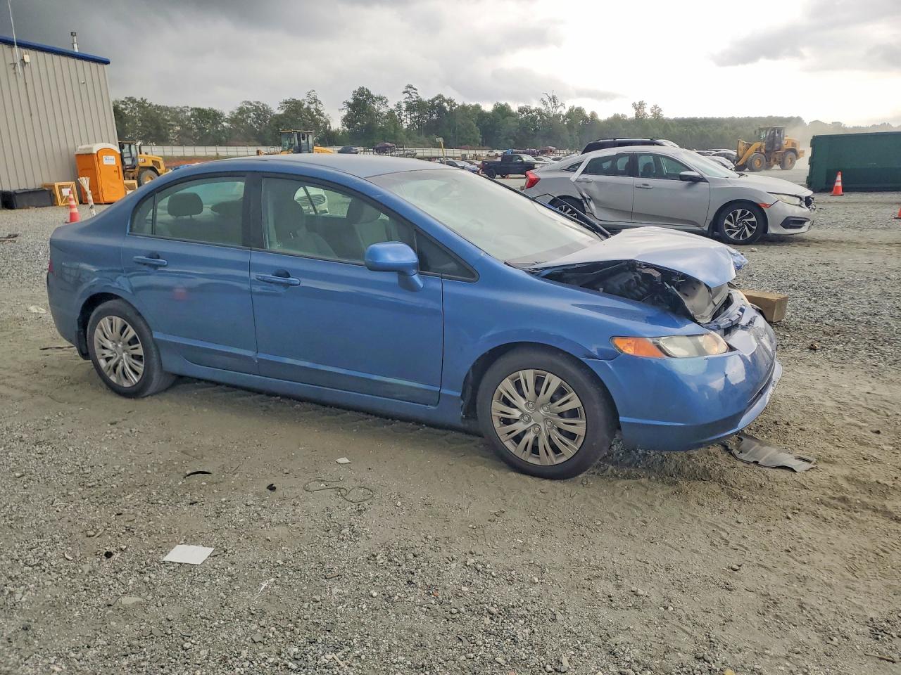 2008 Honda Civic Lx Blue vin: 1HGFA16518L114472