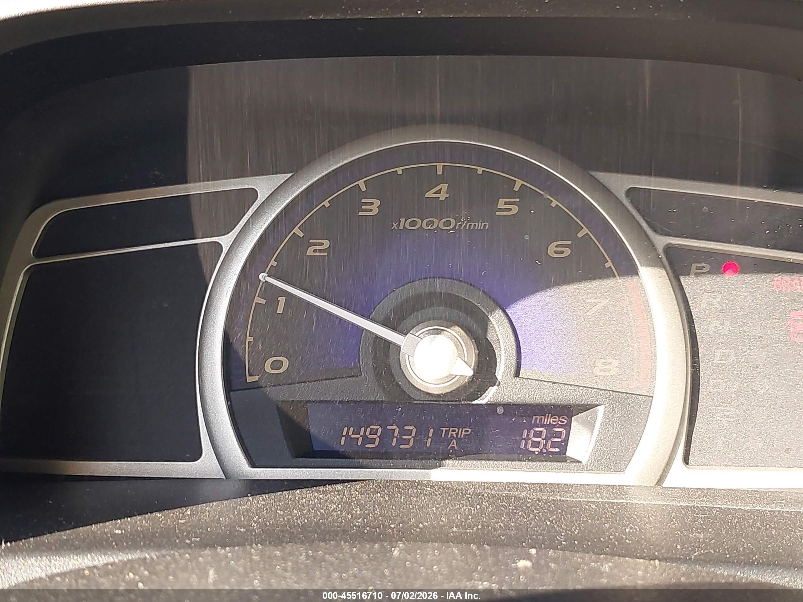2009 Honda Civic Lx Gray vin: 1HGFA16519L010128