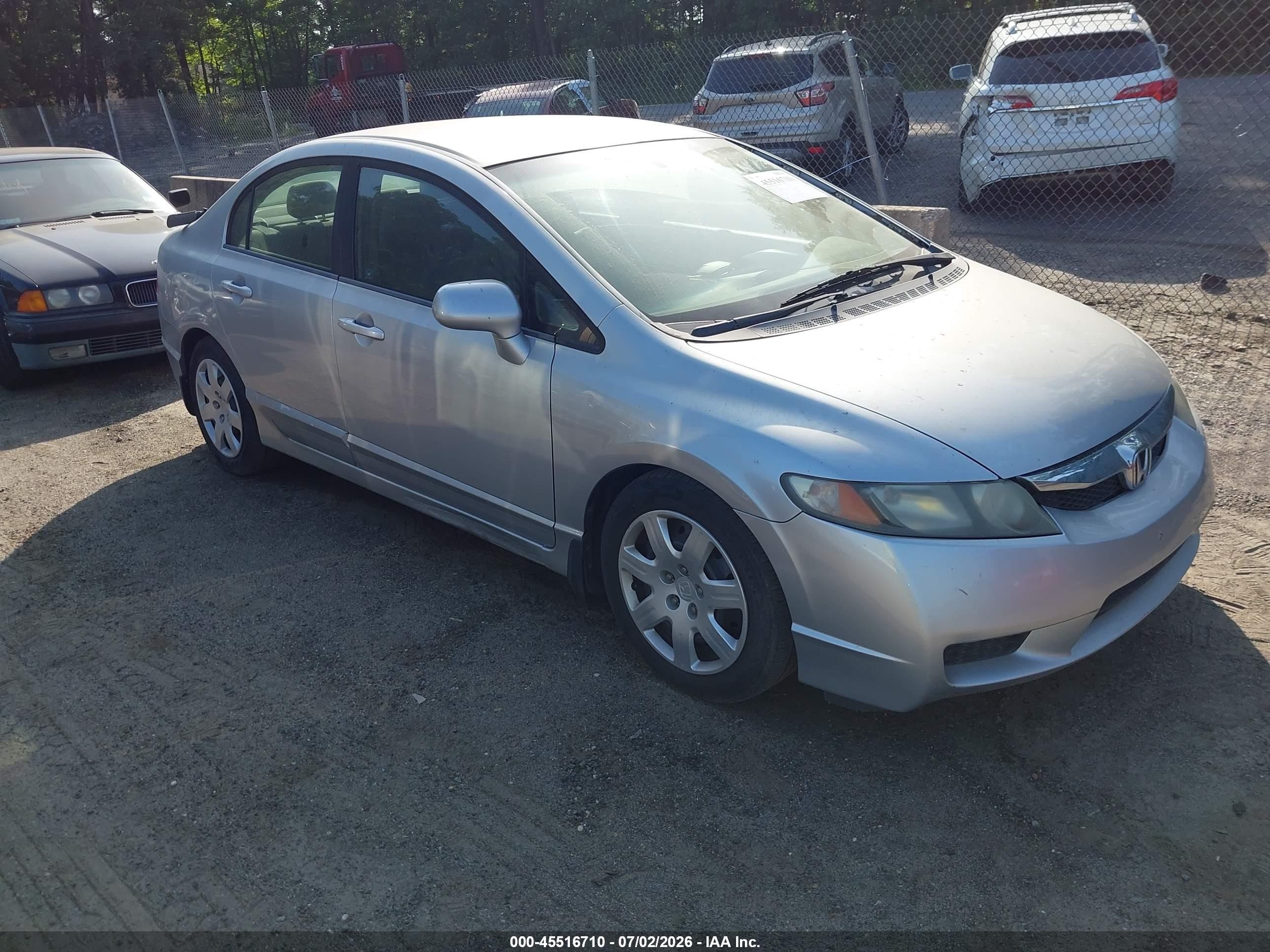 2009 Honda Civic Lx Gray vin: 1HGFA16519L010128