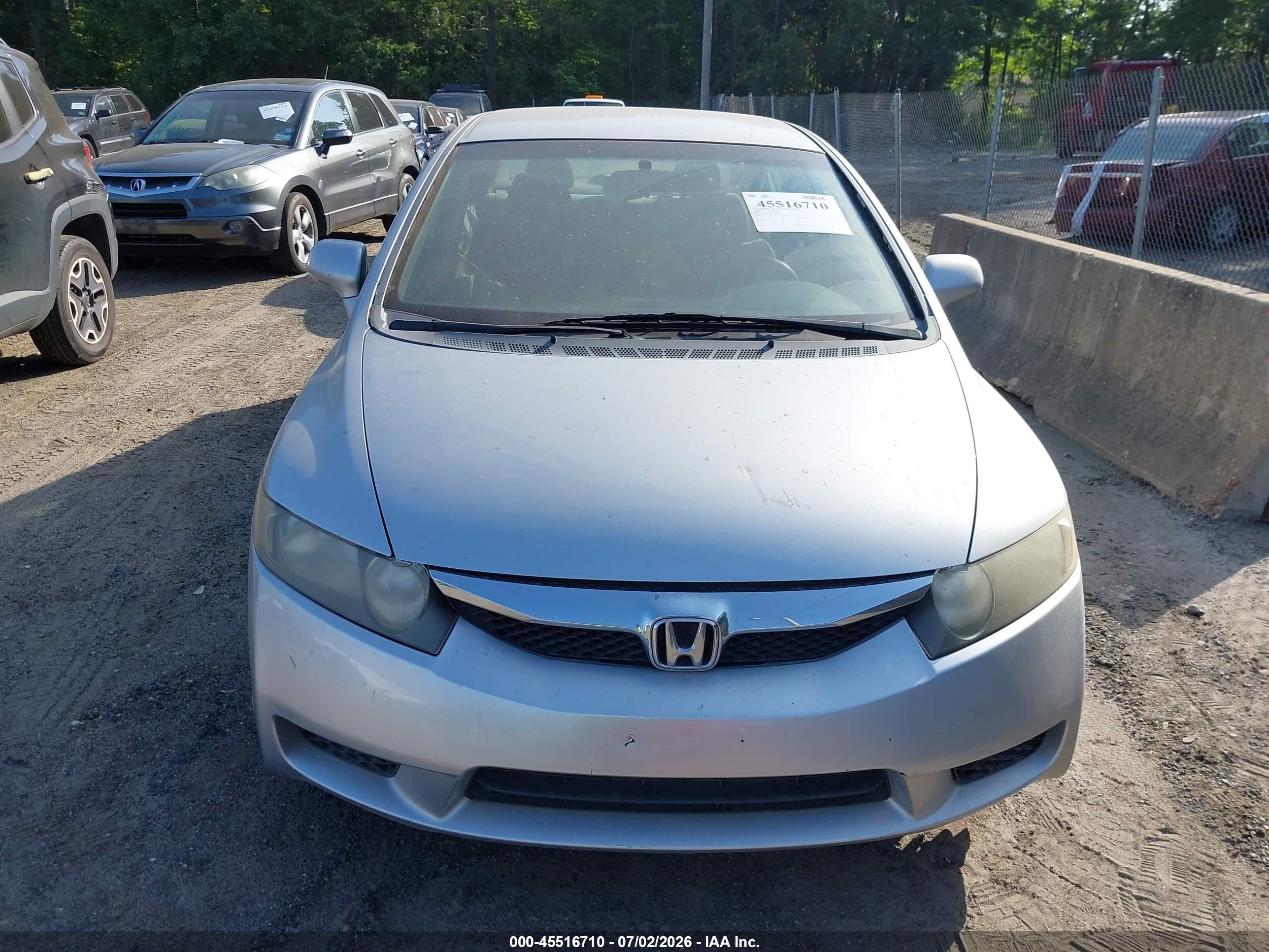 2009 Honda Civic Lx Gray vin: 1HGFA16519L010128