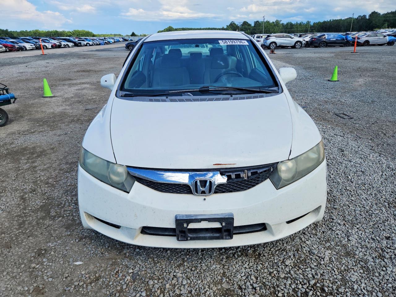 2009 Honda Civic Lx White vin: 1HGFA16519L018164
