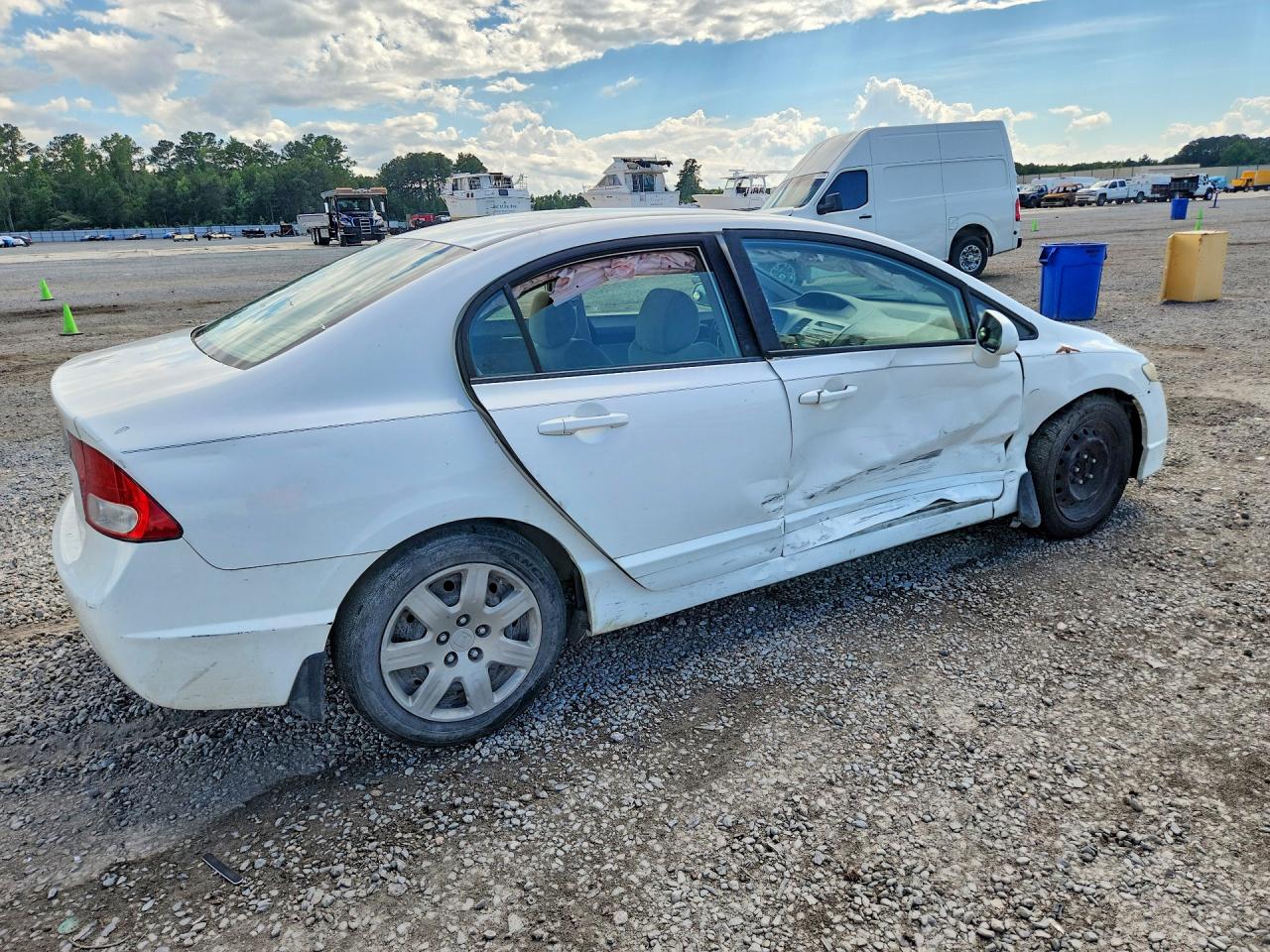 2009 Honda Civic Lx White vin: 1HGFA16519L018164