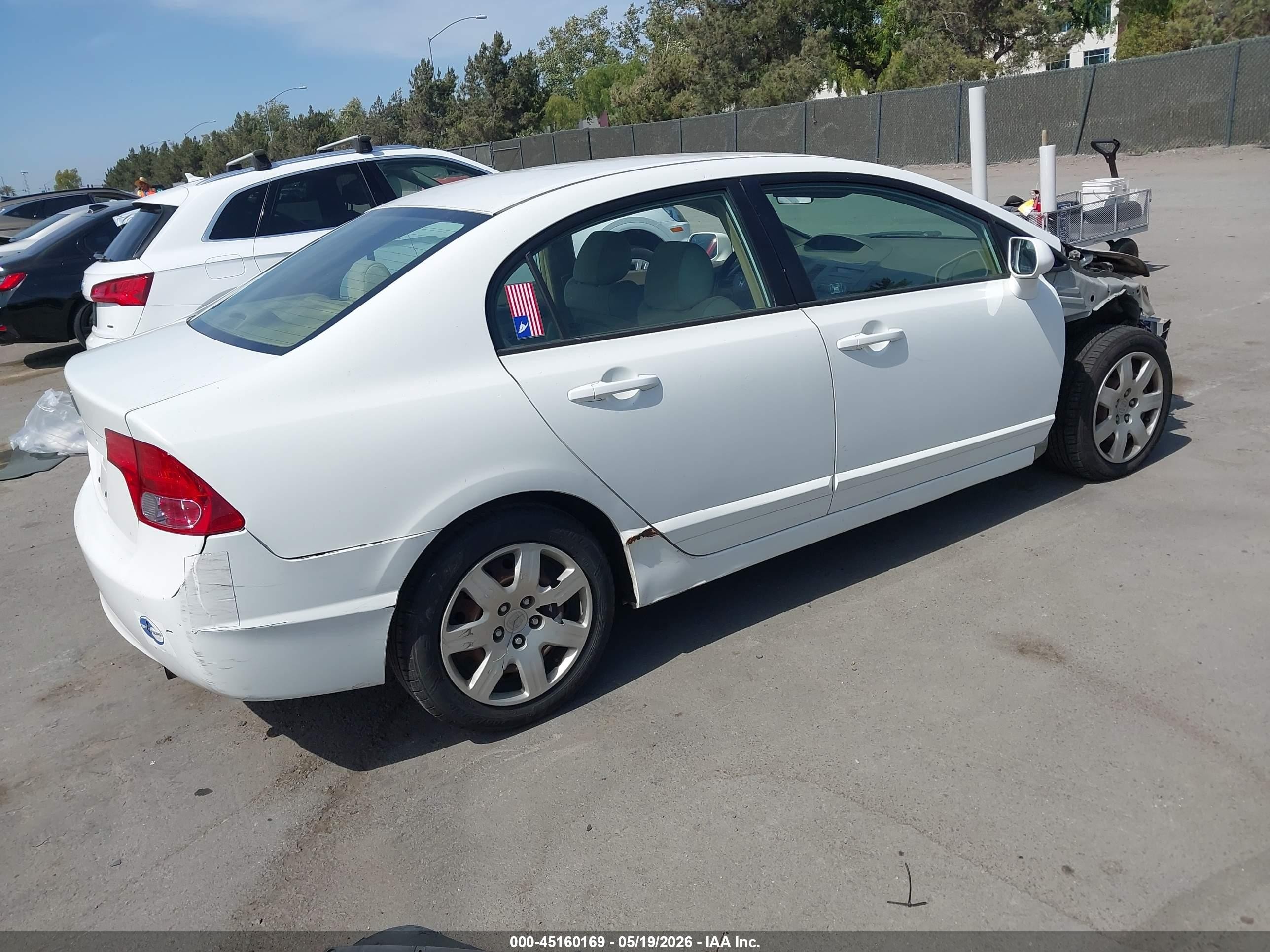 2006 Honda Civic Lx White vin: 1HGFA16526L085108