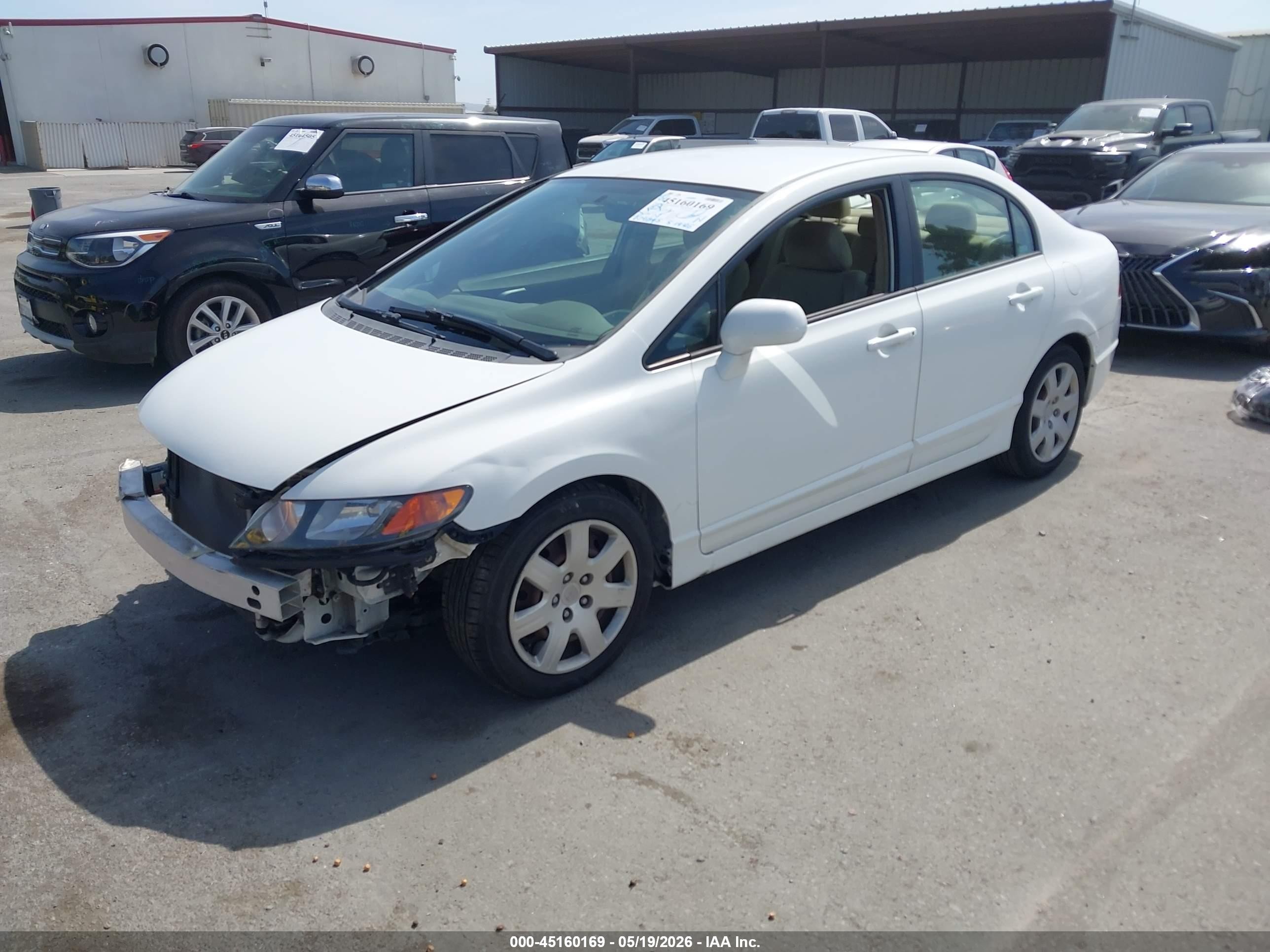 2006 Honda Civic Lx White vin: 1HGFA16526L085108