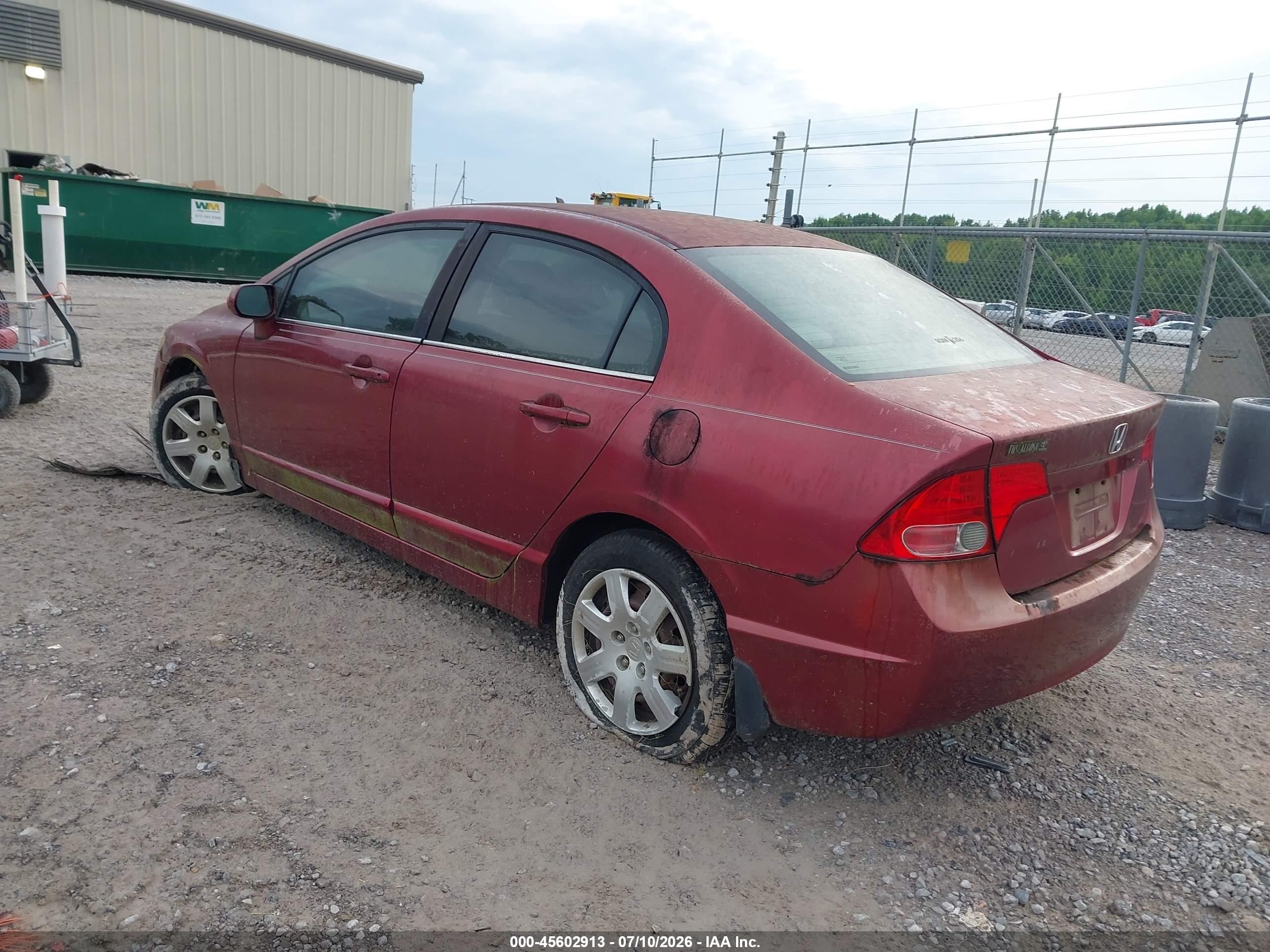 2006 Honda Civic Lx Burgundy vin: 1HGFA16526L113103