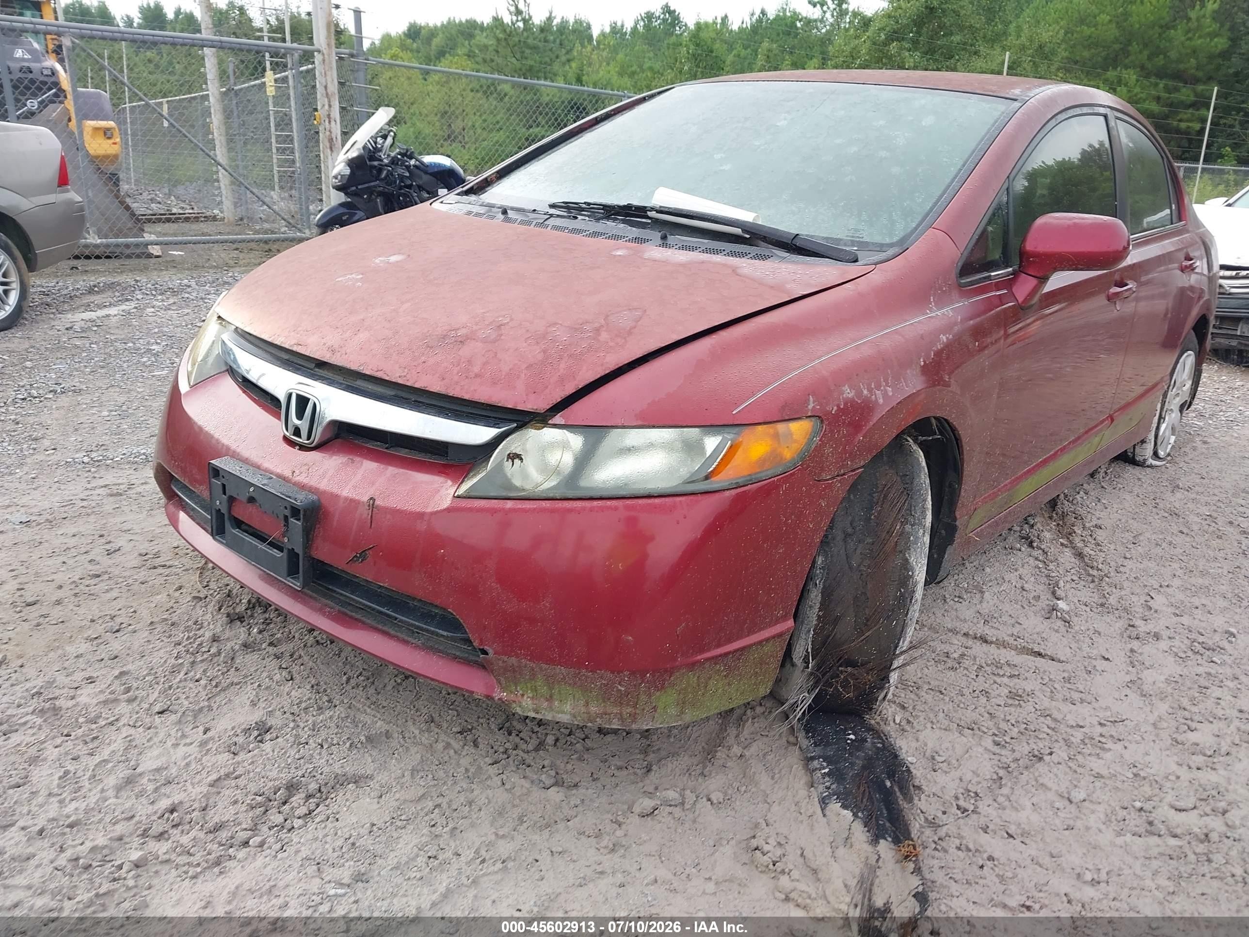2006 Honda Civic Lx Burgundy vin: 1HGFA16526L113103