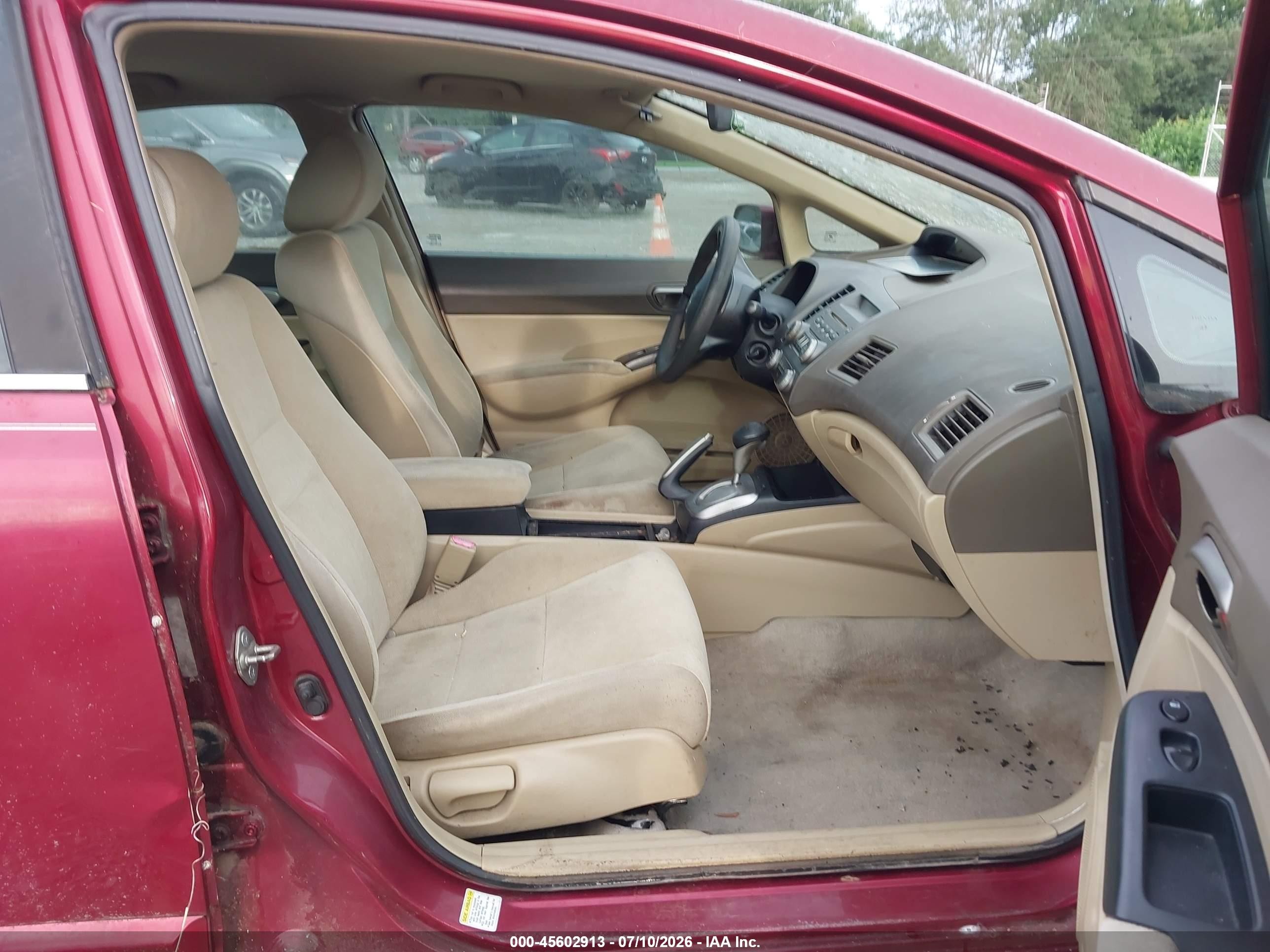 2006 Honda Civic Lx Burgundy vin: 1HGFA16526L113103