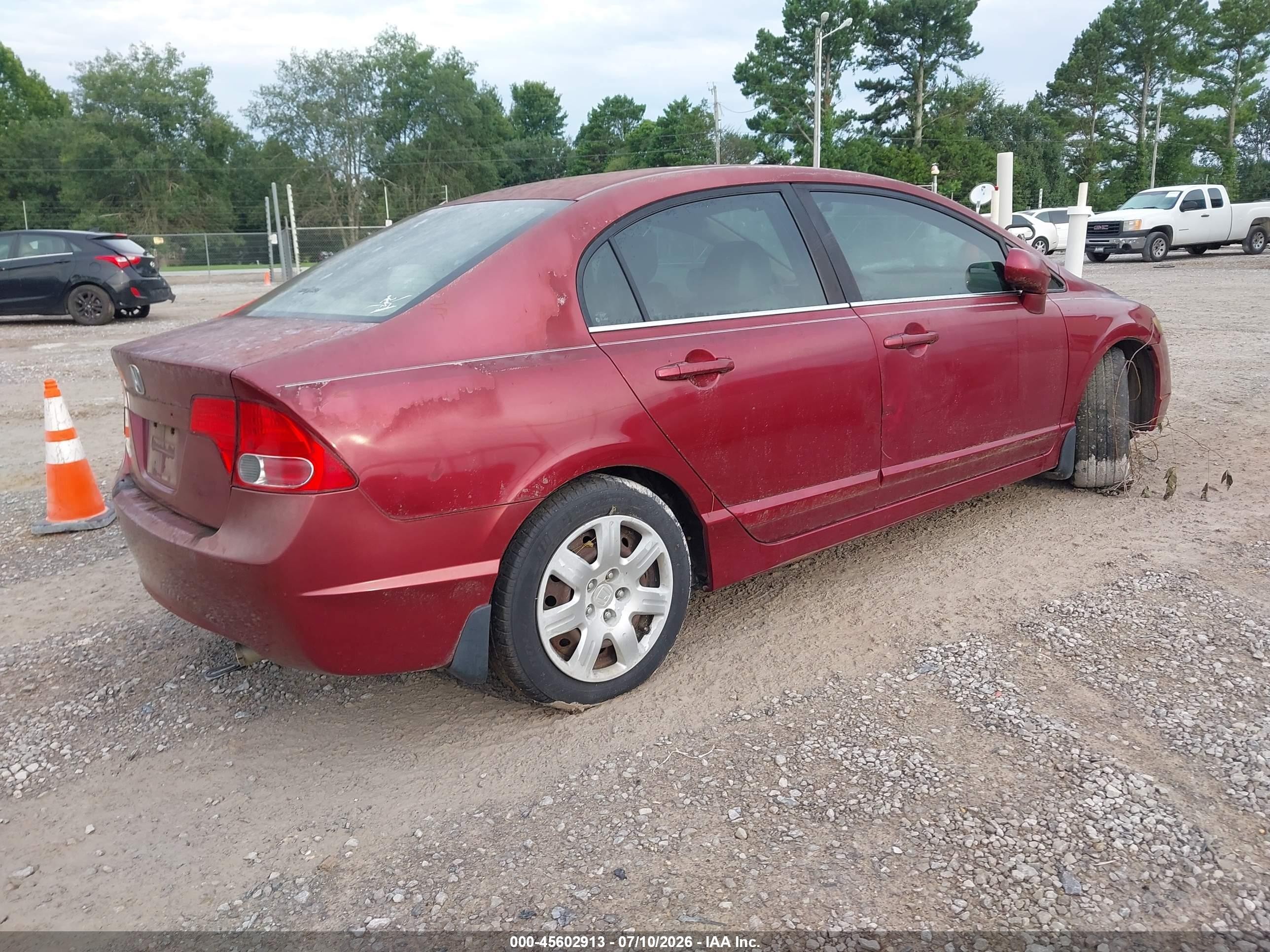2006 Honda Civic Lx Burgundy vin: 1HGFA16526L113103