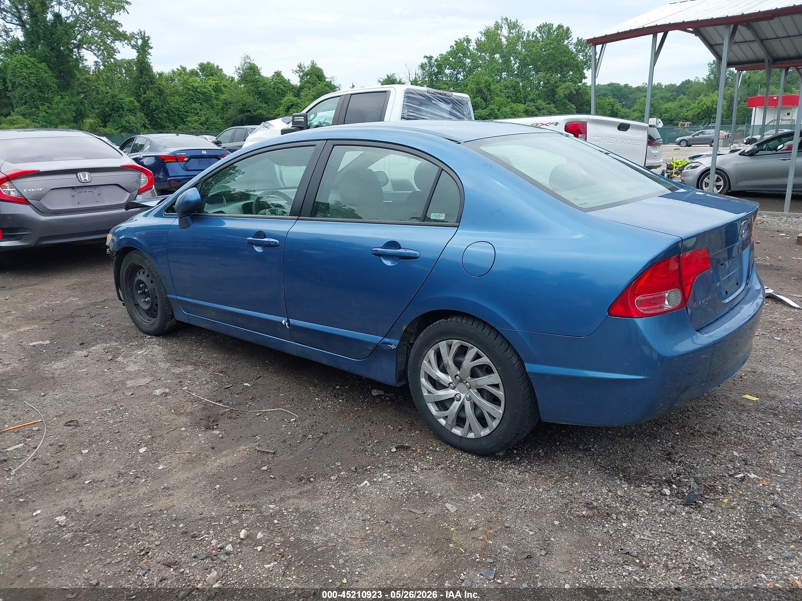 2006 Honda Civic Lx Blue vin: 1HGFA16526L126725