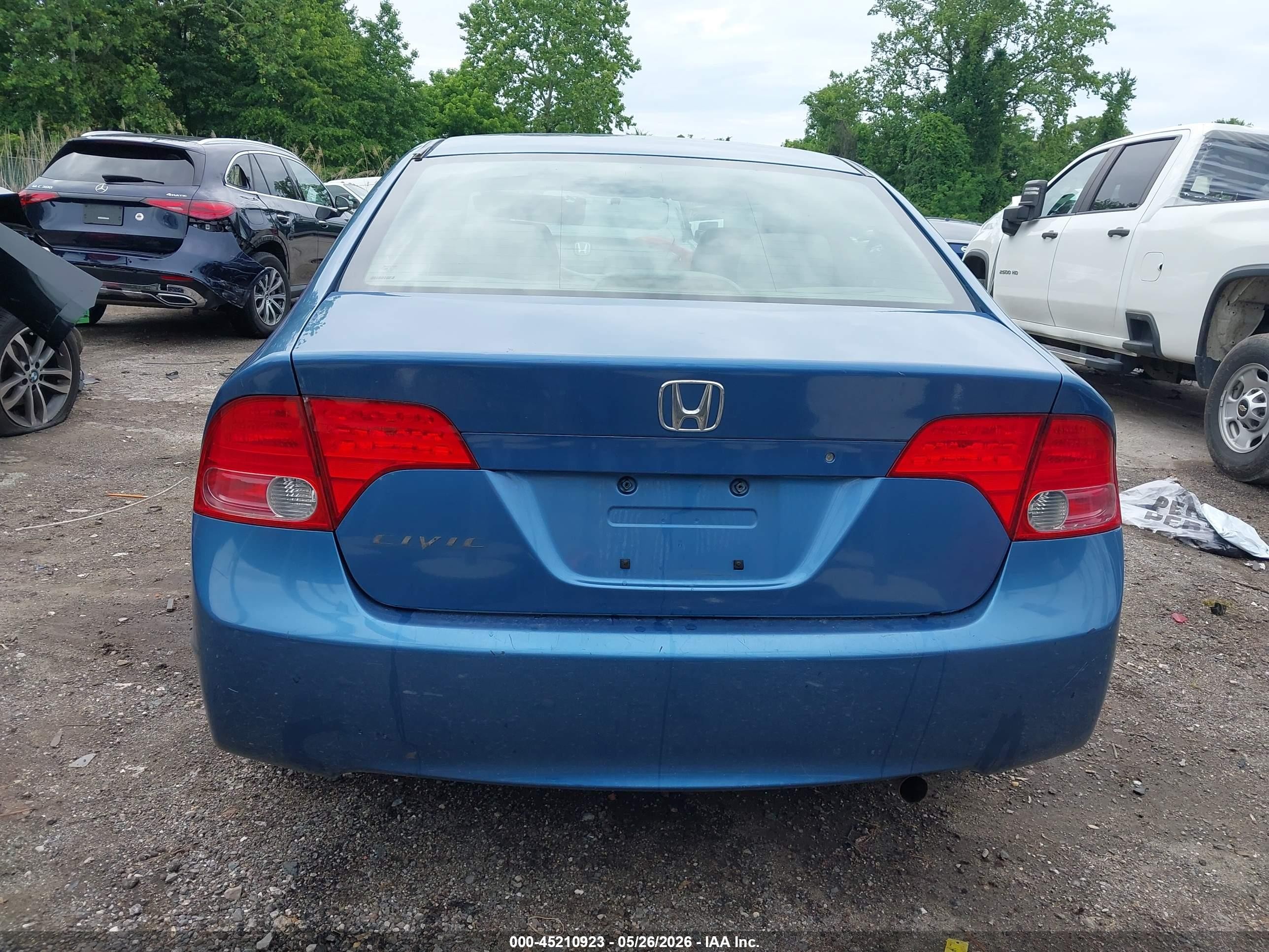 2006 Honda Civic Lx Blue vin: 1HGFA16526L126725