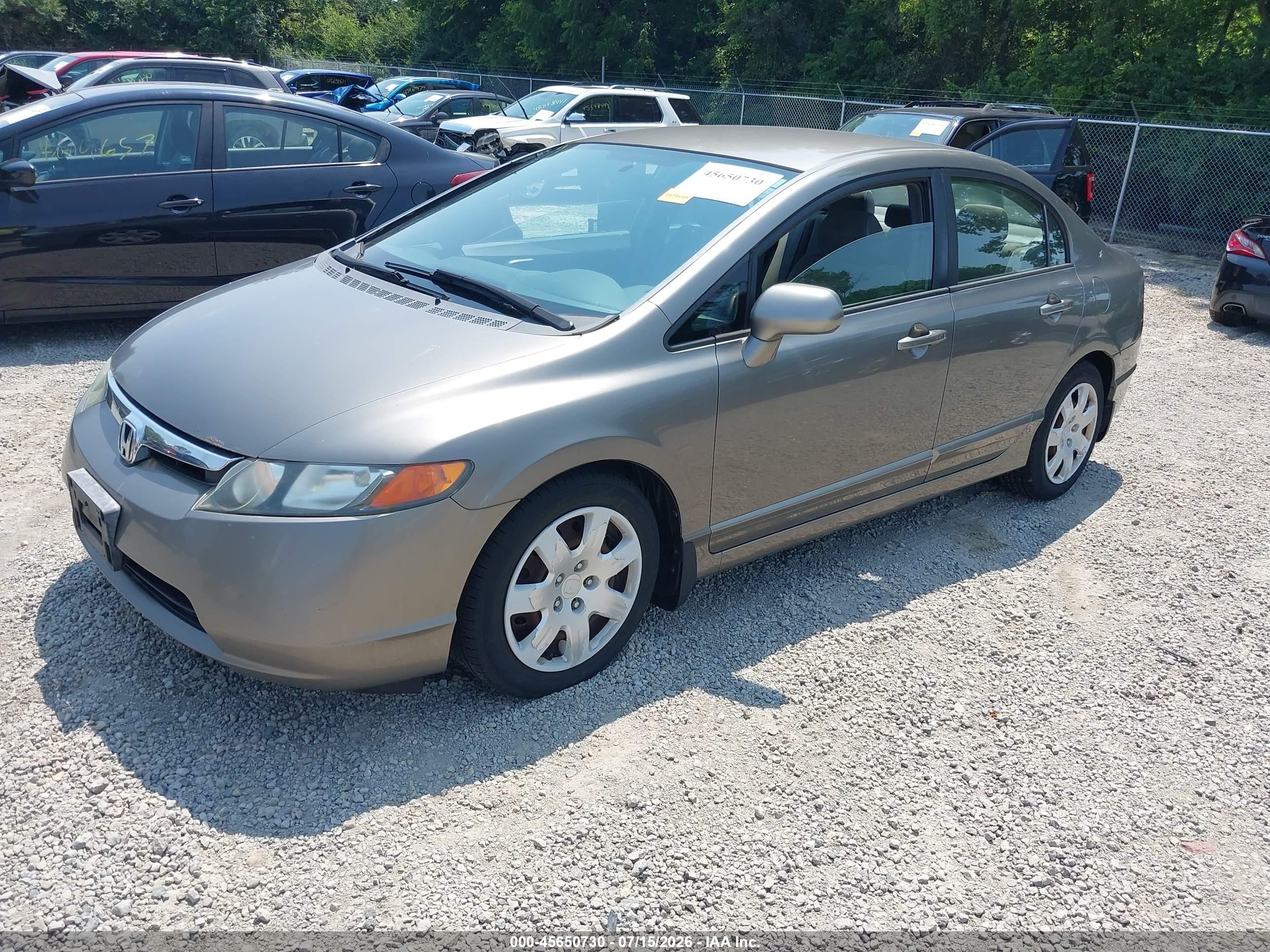 2006 Honda Civic Lx Gray vin: 1HGFA16526L138230