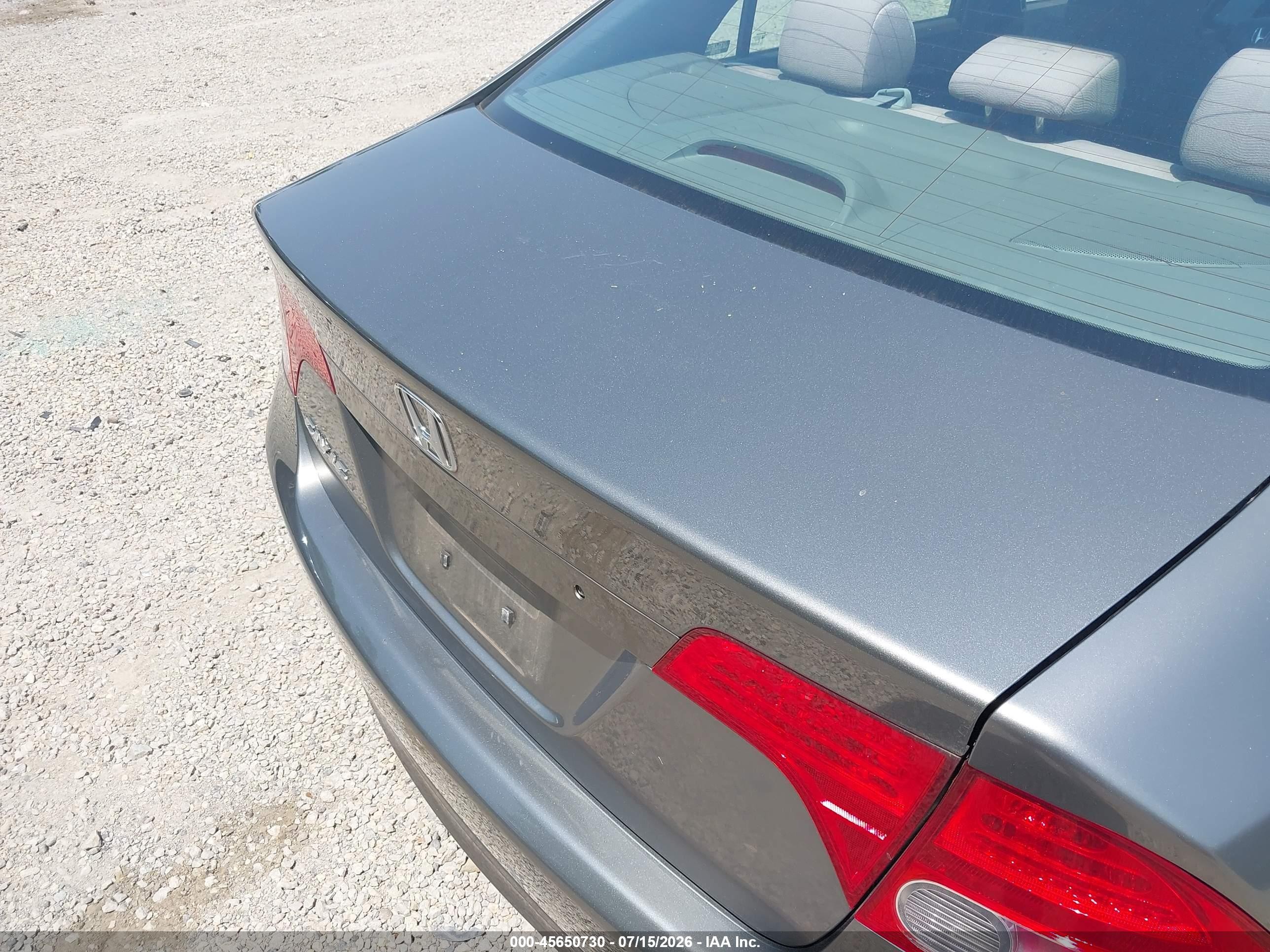 2006 Honda Civic Lx Gray vin: 1HGFA16526L138230