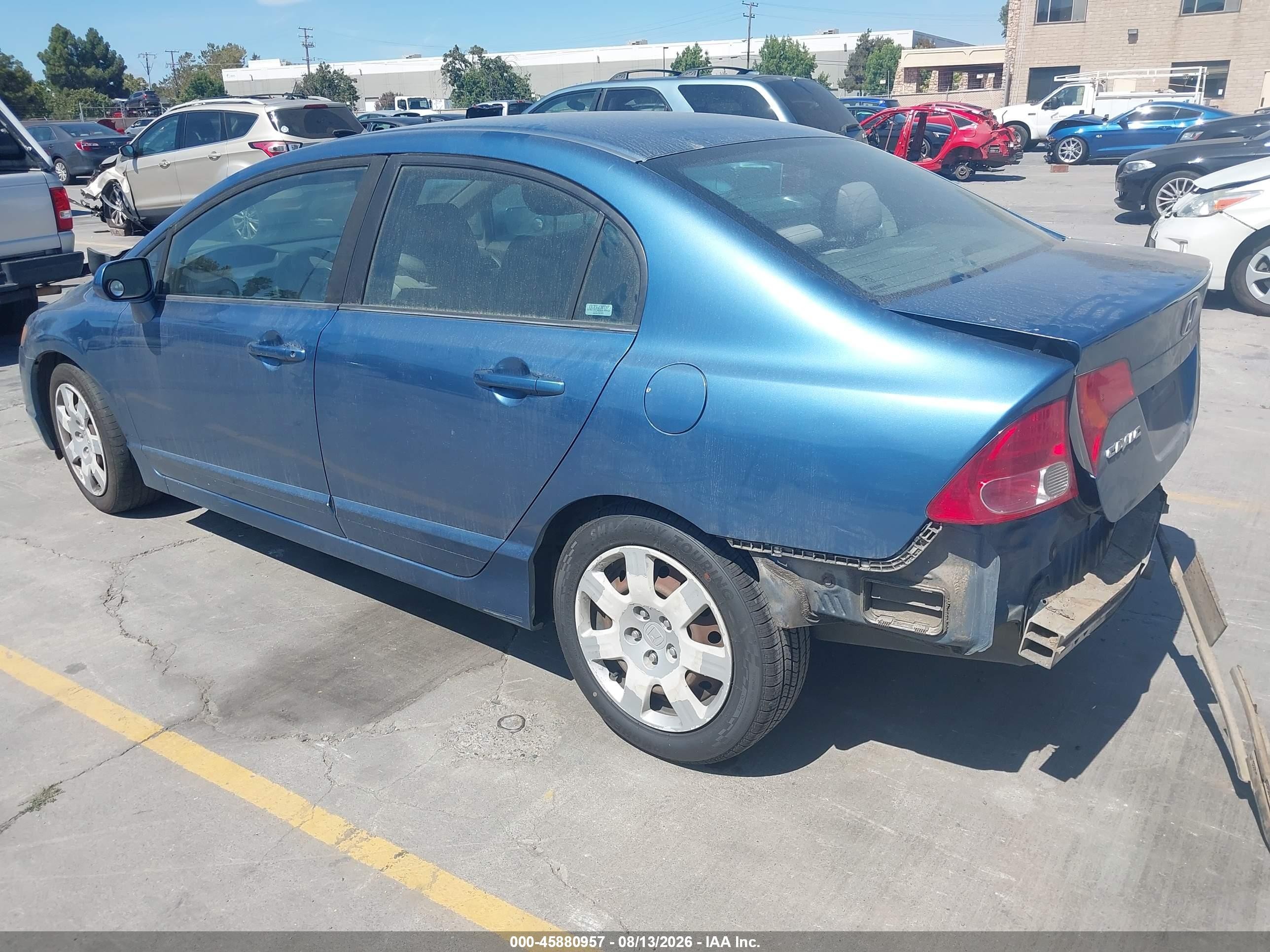 2006 Honda Civic Lx Blue vin: 1HGFA16526L153617