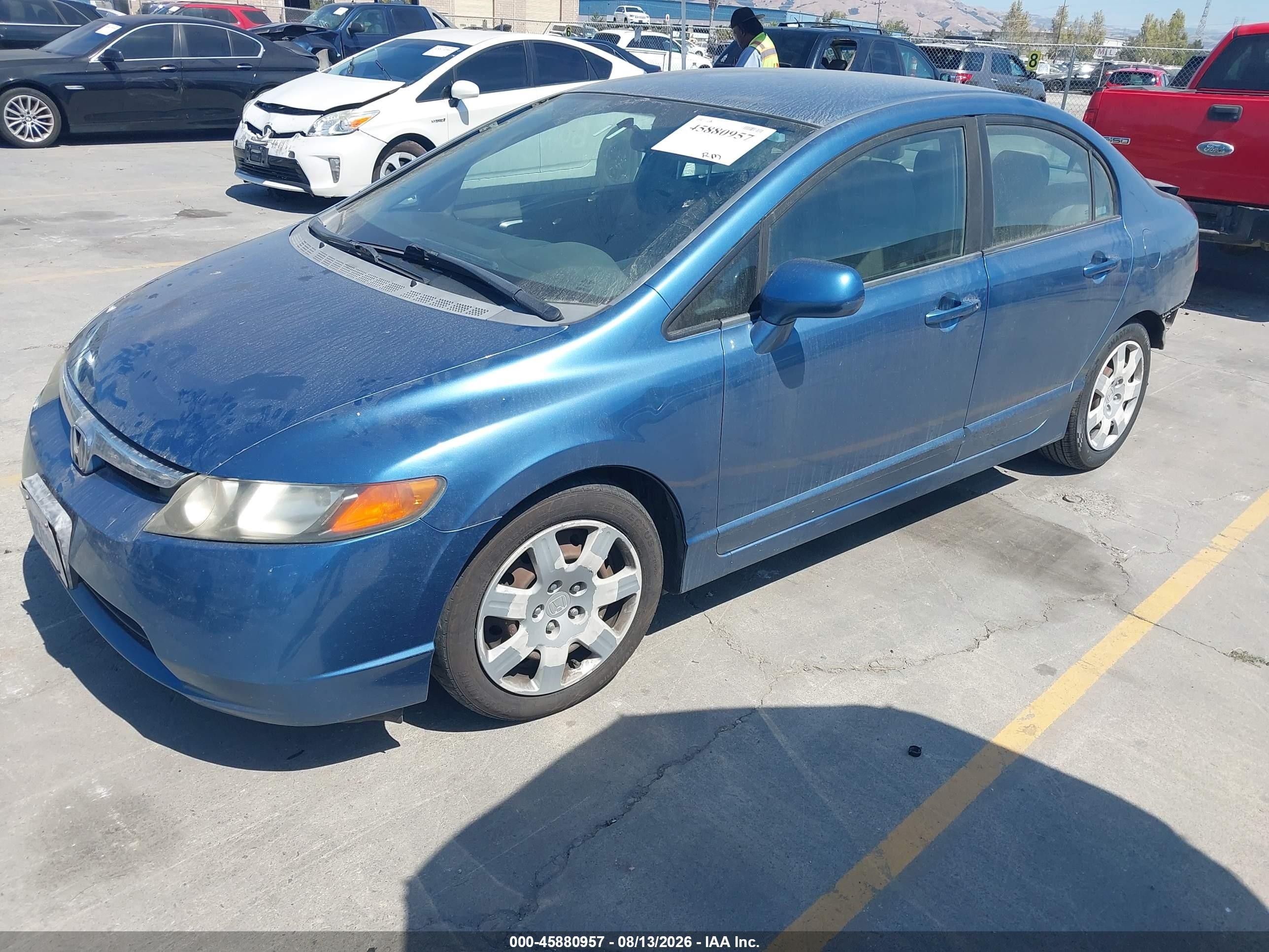 2006 Honda Civic Lx Blue vin: 1HGFA16526L153617