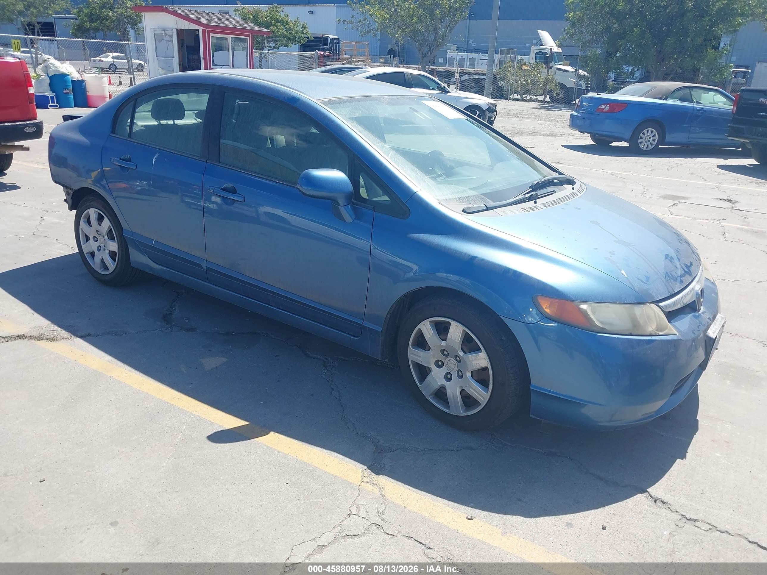 2006 Honda Civic Lx Blue vin: 1HGFA16526L153617
