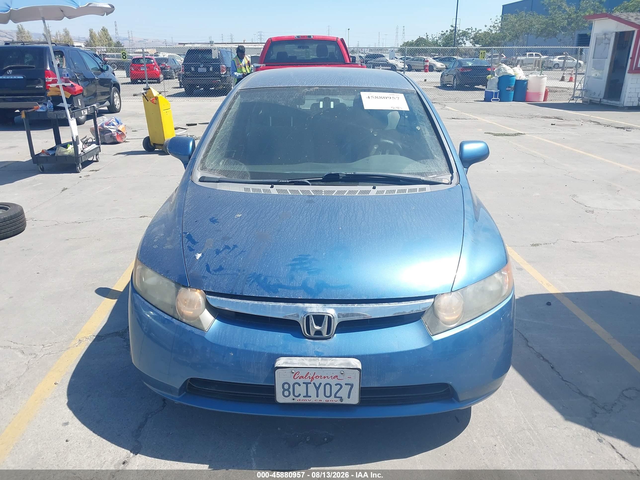 2006 Honda Civic Lx Blue vin: 1HGFA16526L153617