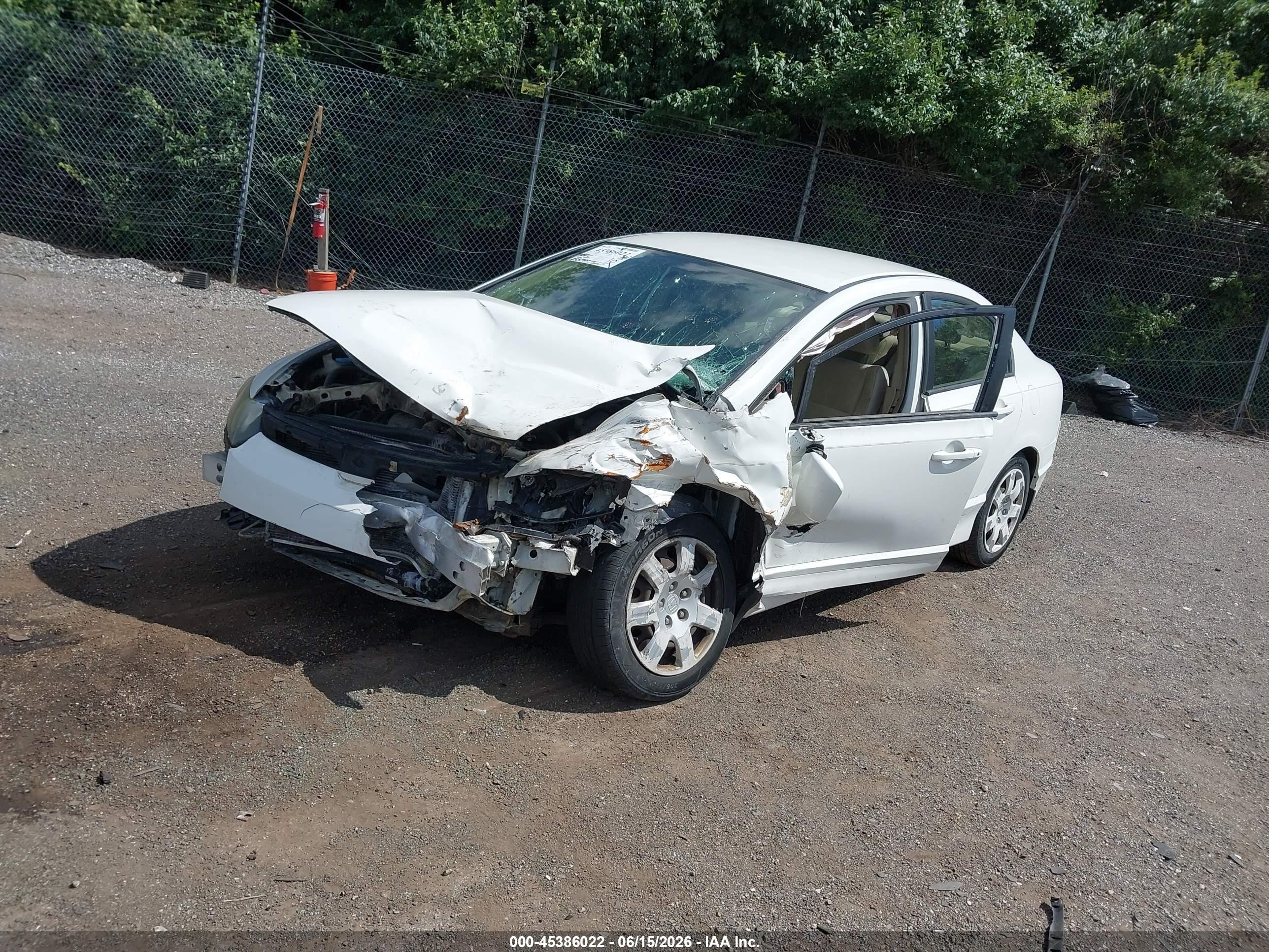 2007 Honda Civic Lx White vin: 1HGFA16527L017960