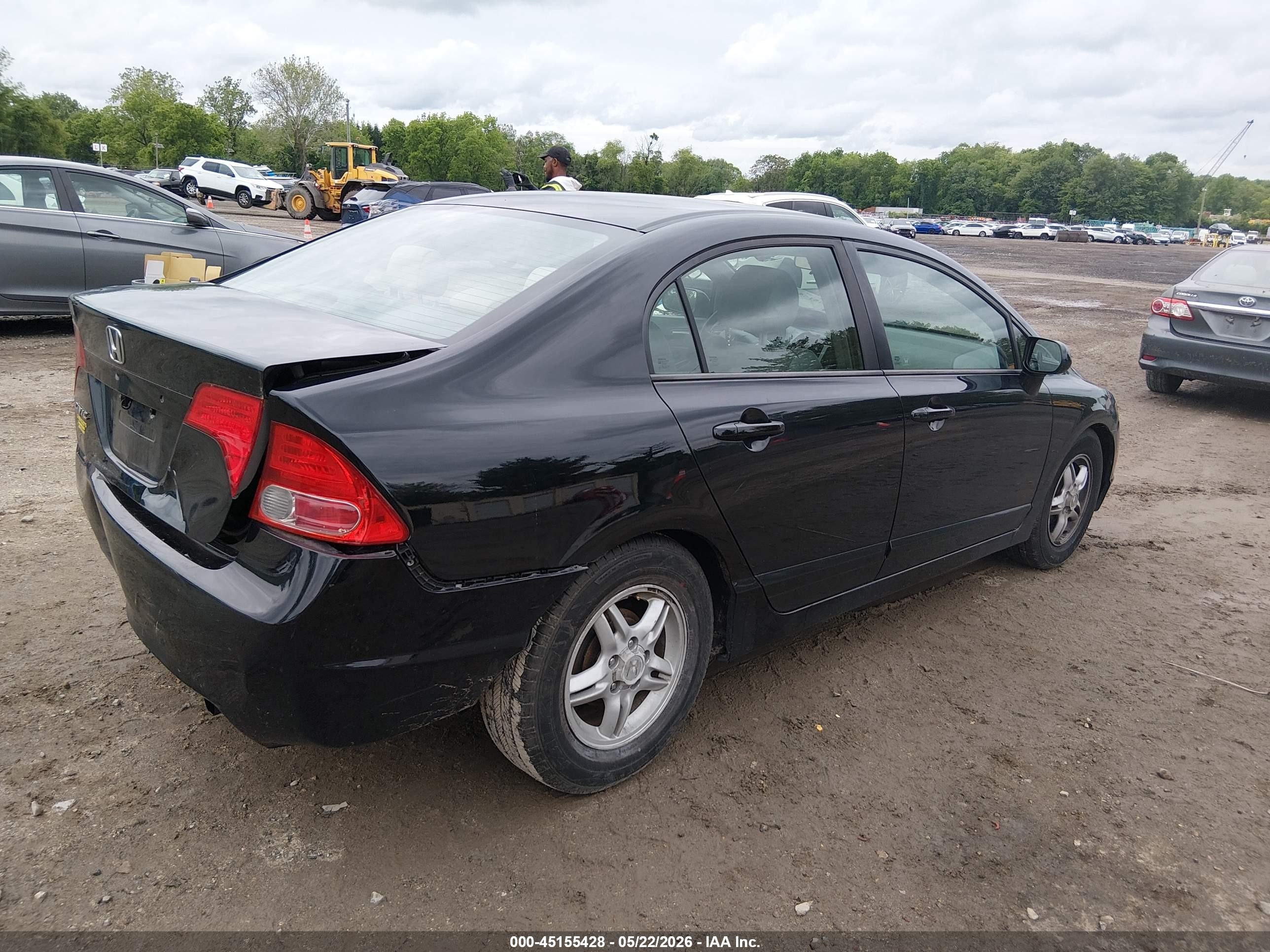 2007 Honda Civic Lx Black vin: 1HGFA16527L018560