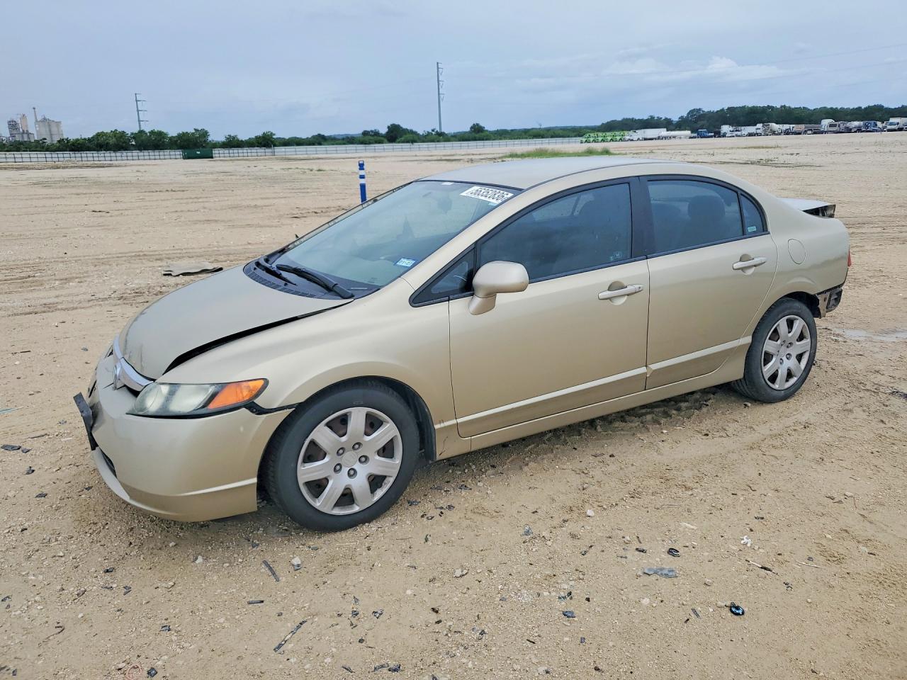 2007 Honda Civic Lx Beige vin: 1HGFA16527L056385
