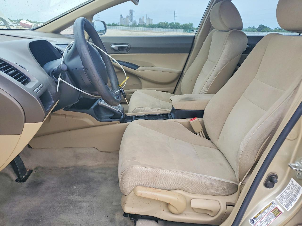 2007 Honda Civic Lx Beige vin: 1HGFA16527L056385