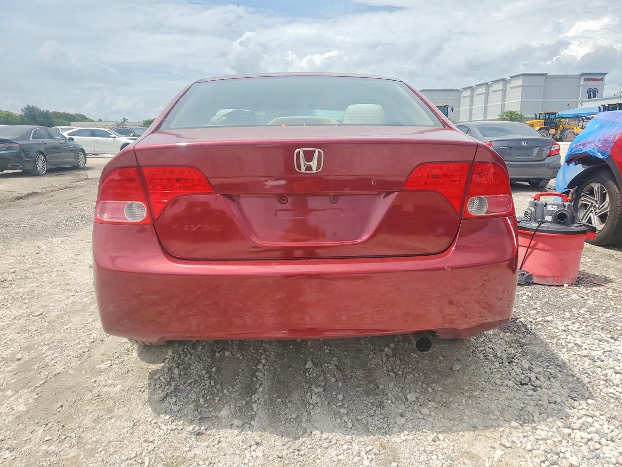 2007 Honda Civic Lx Red vin: 1HGFA16527L087801