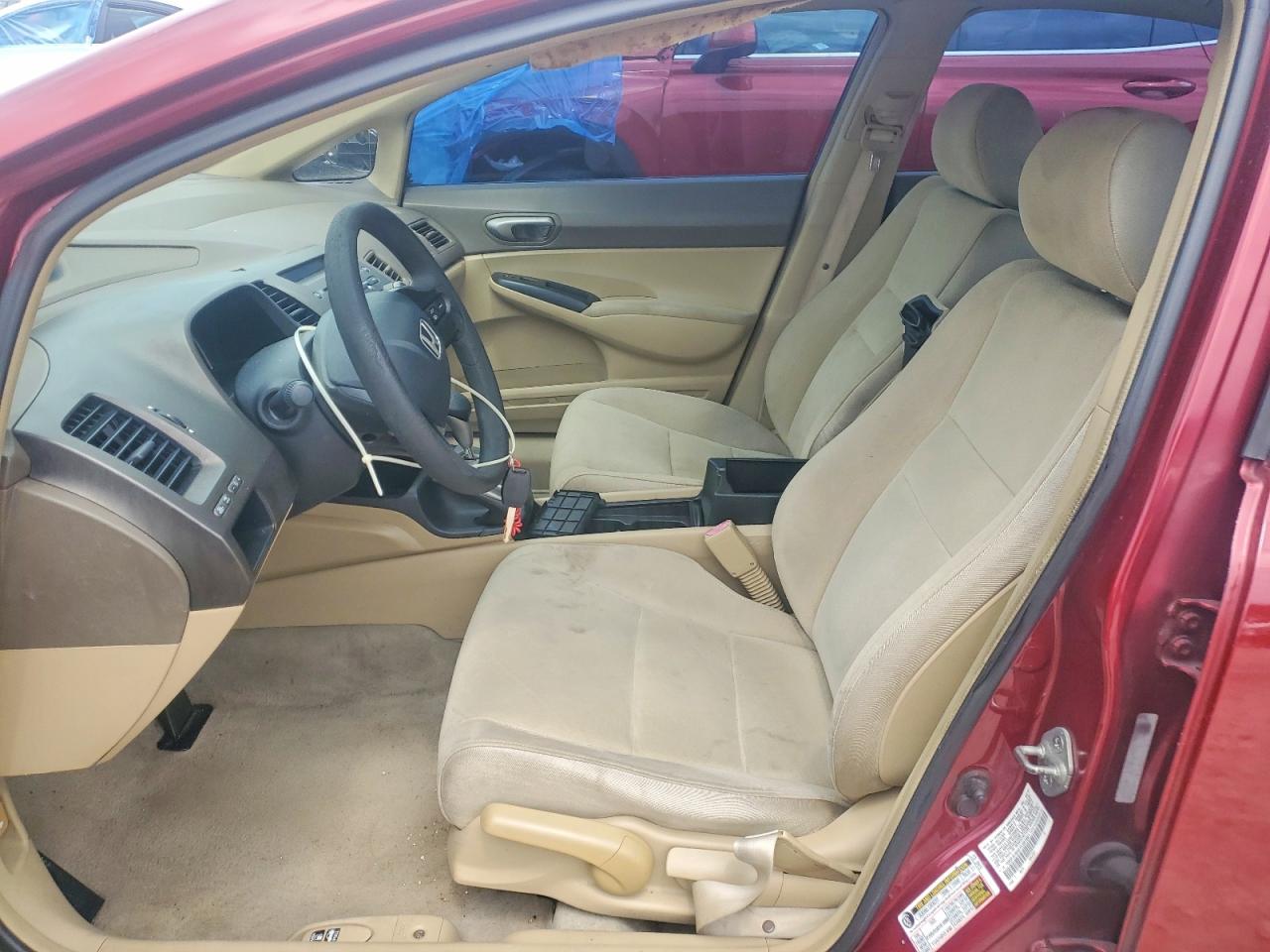 2007 Honda Civic Lx Red vin: 1HGFA16527L087801
