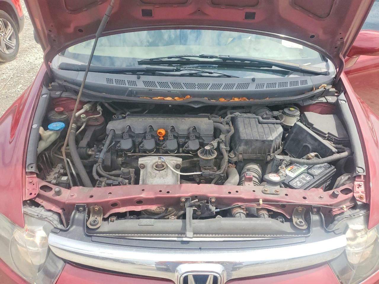 2007 Honda Civic Lx Red vin: 1HGFA16527L087801
