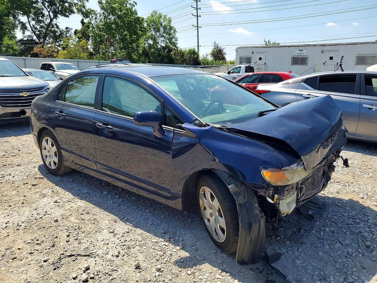 2007 Honda Civic Lx Blue vin: 1HGFA16527L099429