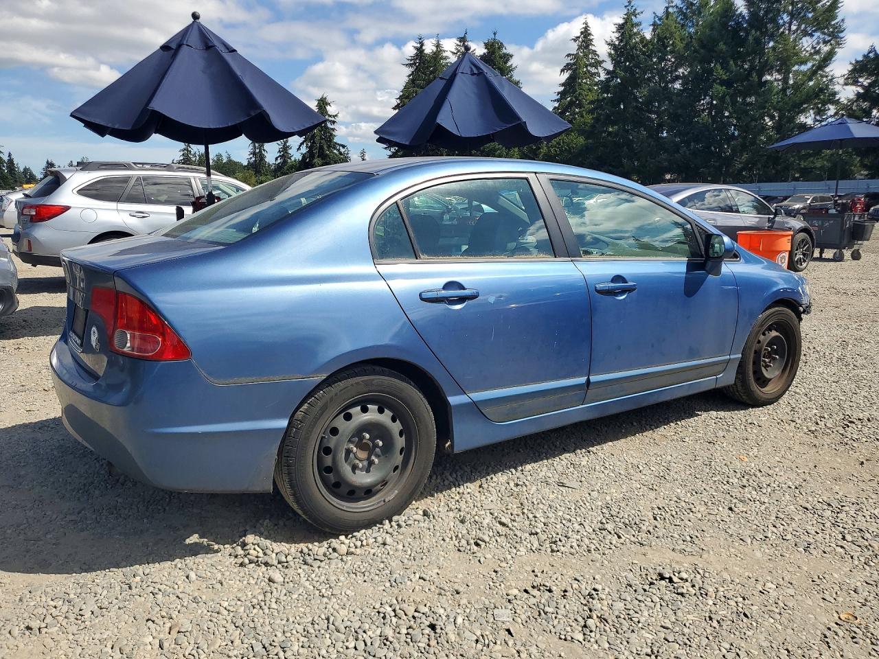 2007 Honda Civic Lx Blue vin: 1HGFA16527L103866