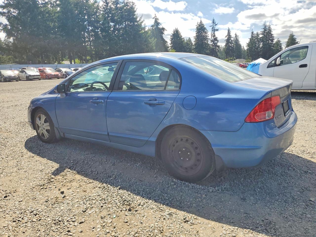2007 Honda Civic Lx Blue vin: 1HGFA16527L103866