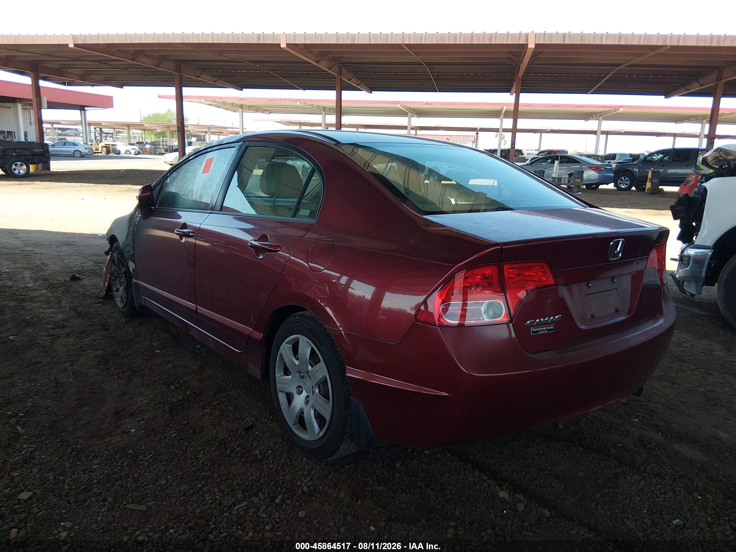 2007 Honda Civic Lx Темно-бордовый vin: 1HGFA16527L106136