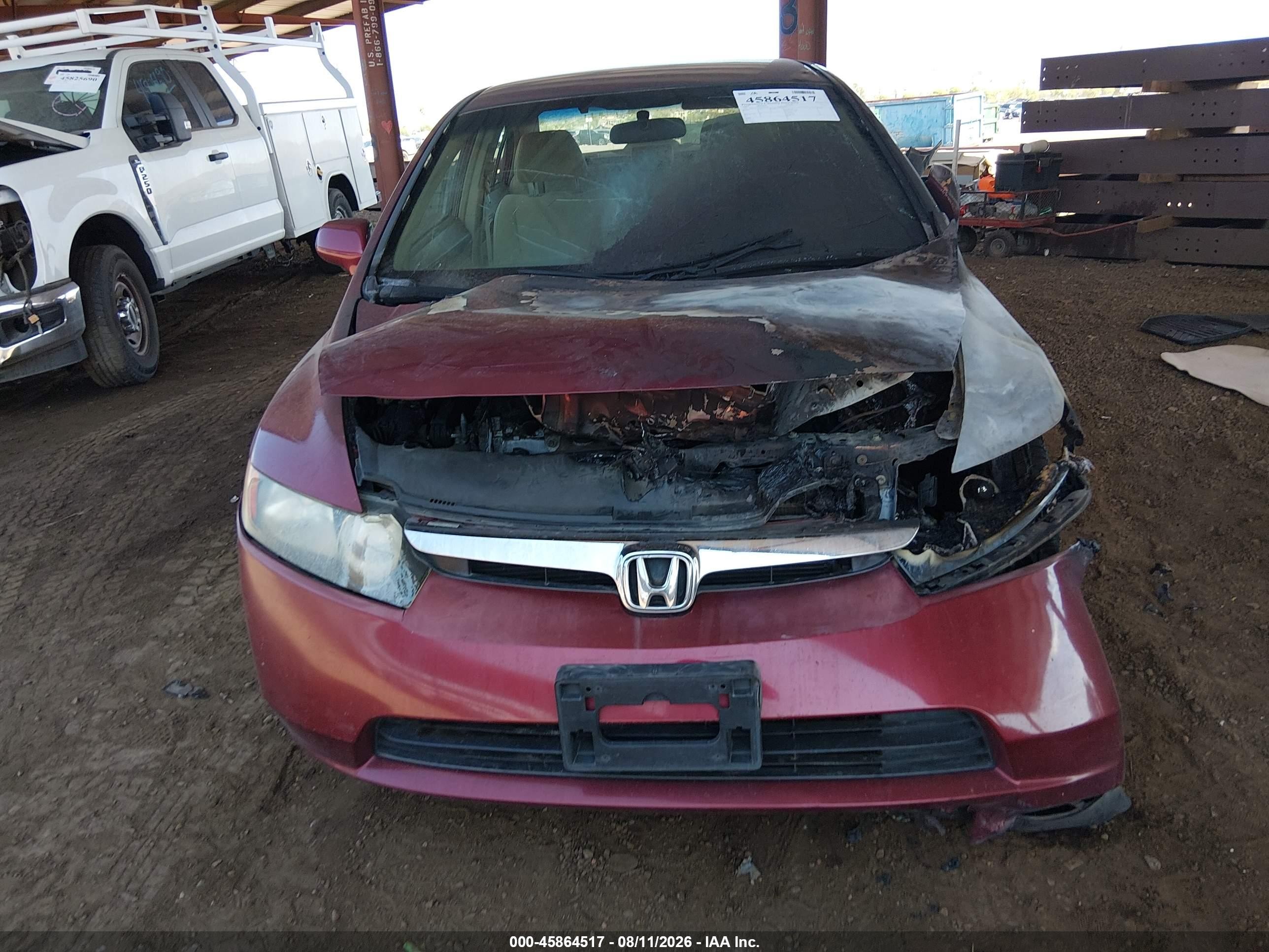 2007 Honda Civic Lx Темно-бордовый vin: 1HGFA16527L106136