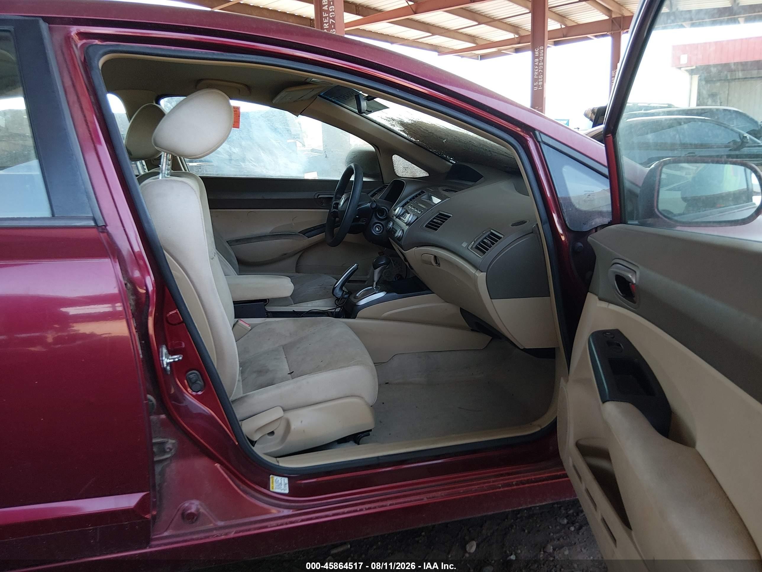 2007 Honda Civic Lx Темно-бордовый vin: 1HGFA16527L106136