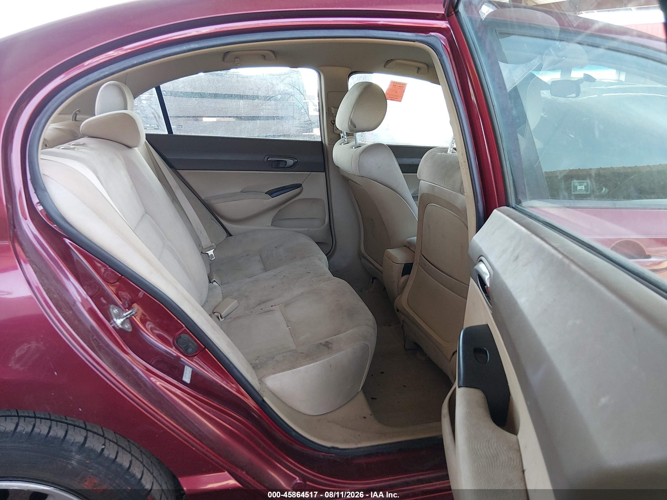 2007 Honda Civic Lx Темно-бордовый vin: 1HGFA16527L106136