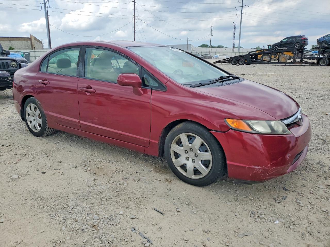 2008 Honda Civic Lx Maroon vin: 1HGFA16528L021816