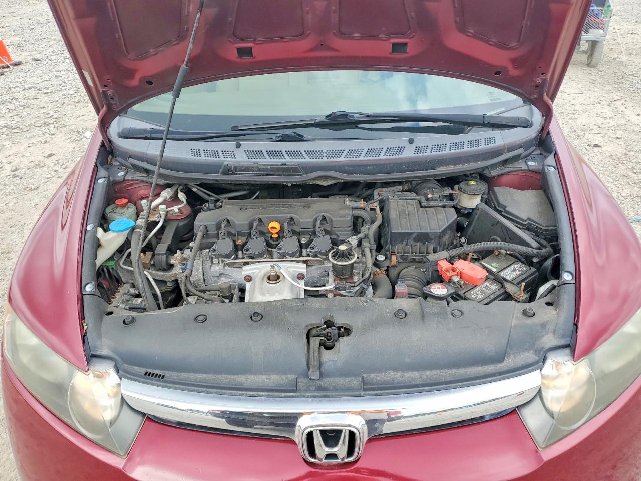 2008 Honda Civic Lx Maroon vin: 1HGFA16528L021816