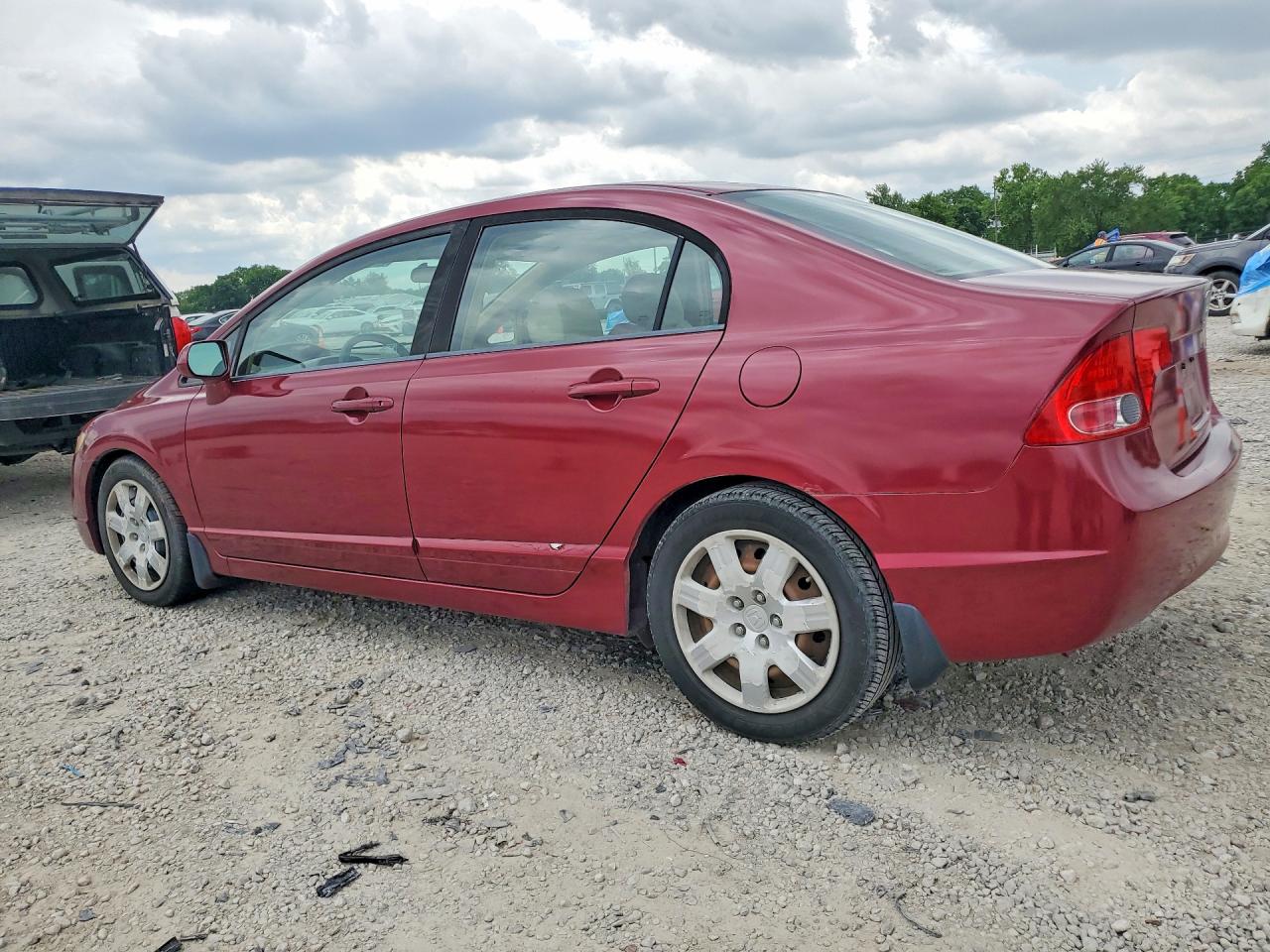 2008 Honda Civic Lx Maroon vin: 1HGFA16528L021816