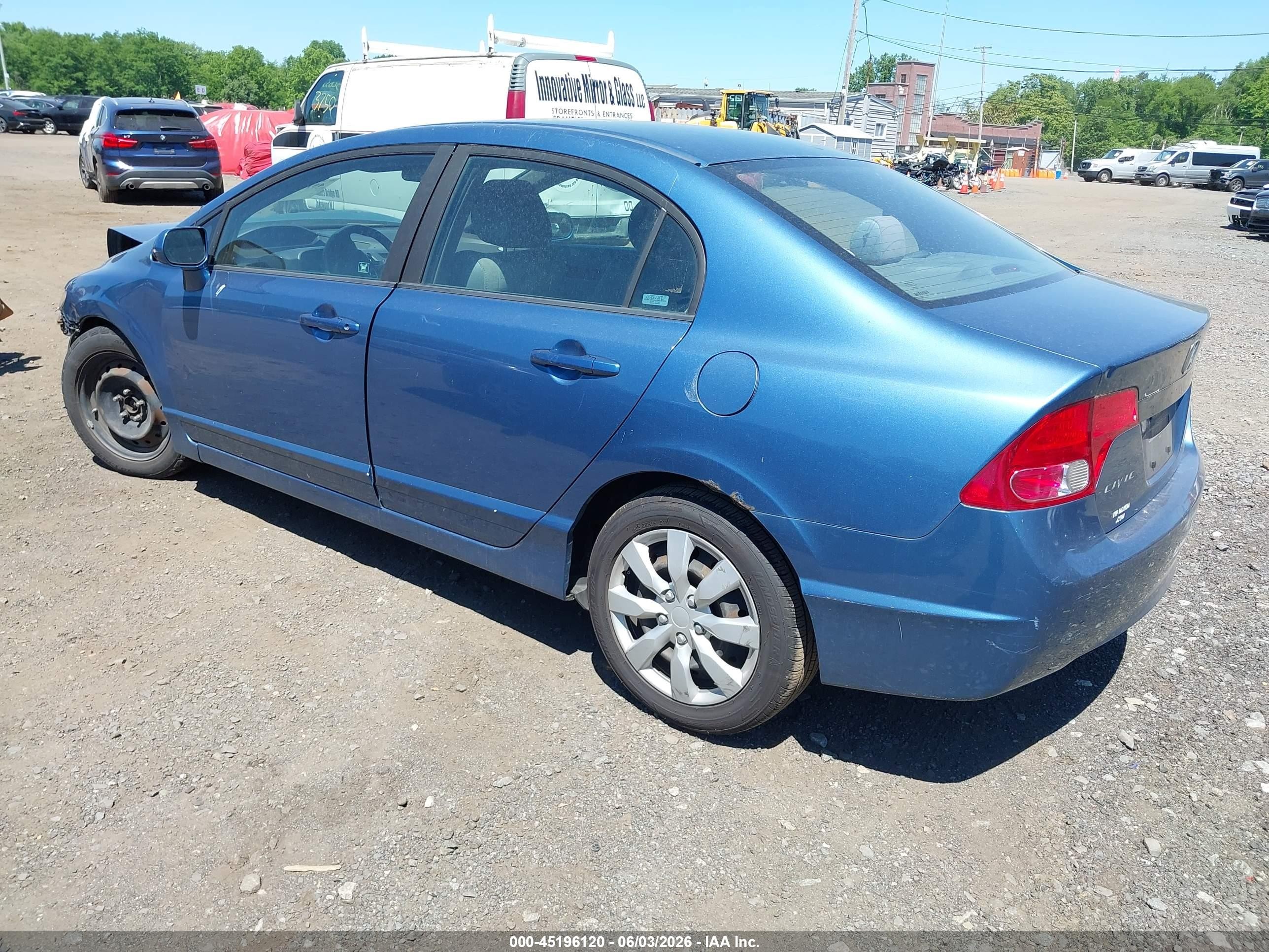 2008 Honda Civic Lx Blue vin: 1HGFA16528L042360