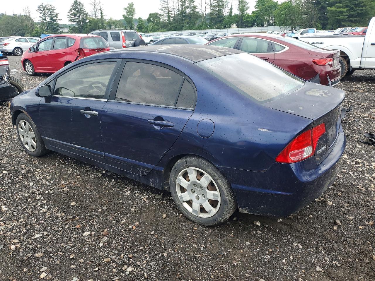 2008 Honda Civic Lx Blue vin: 1HGFA16528L053486