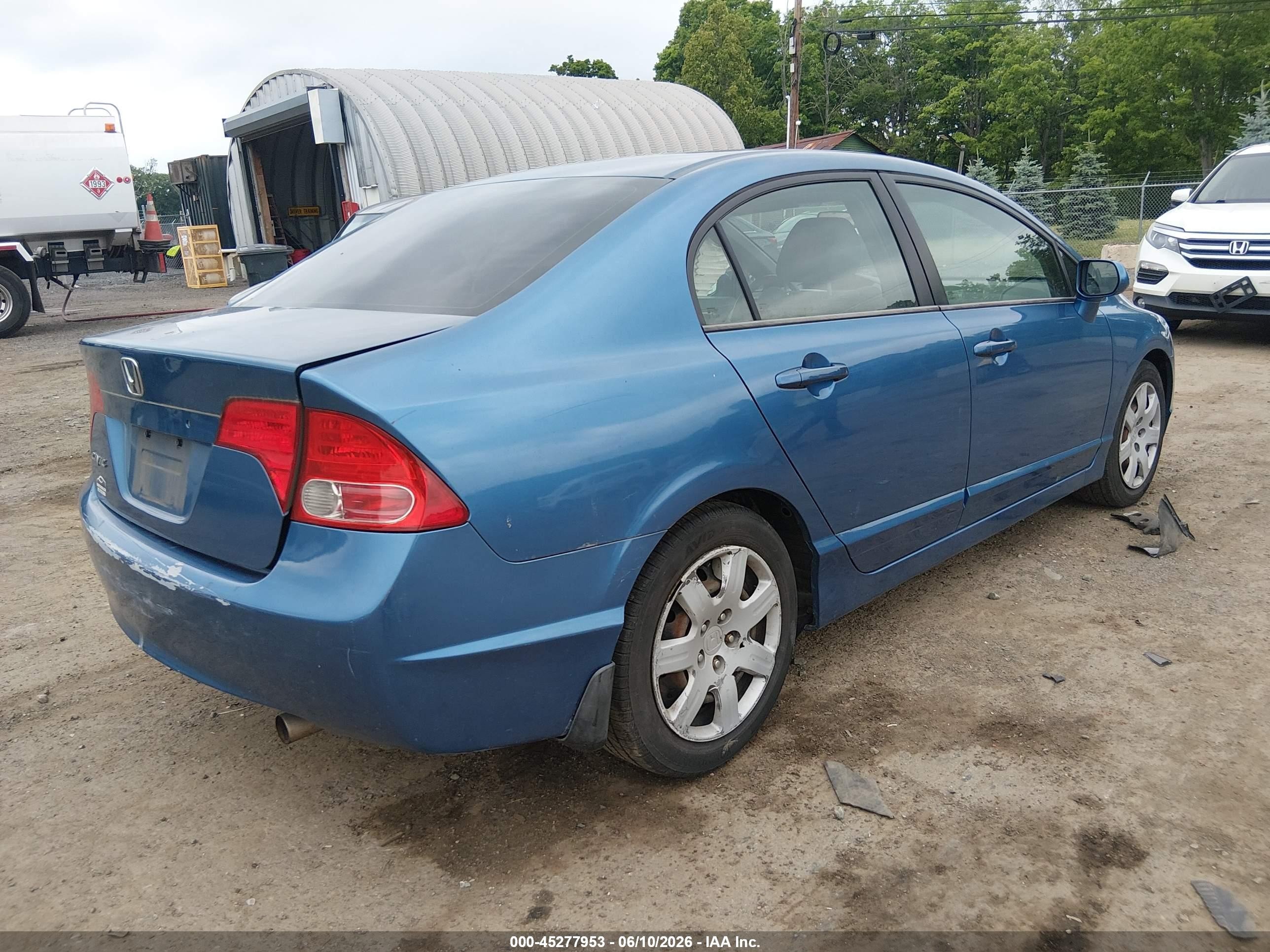 2008 Honda Civic Lx Blue vin: 1HGFA16528L058039