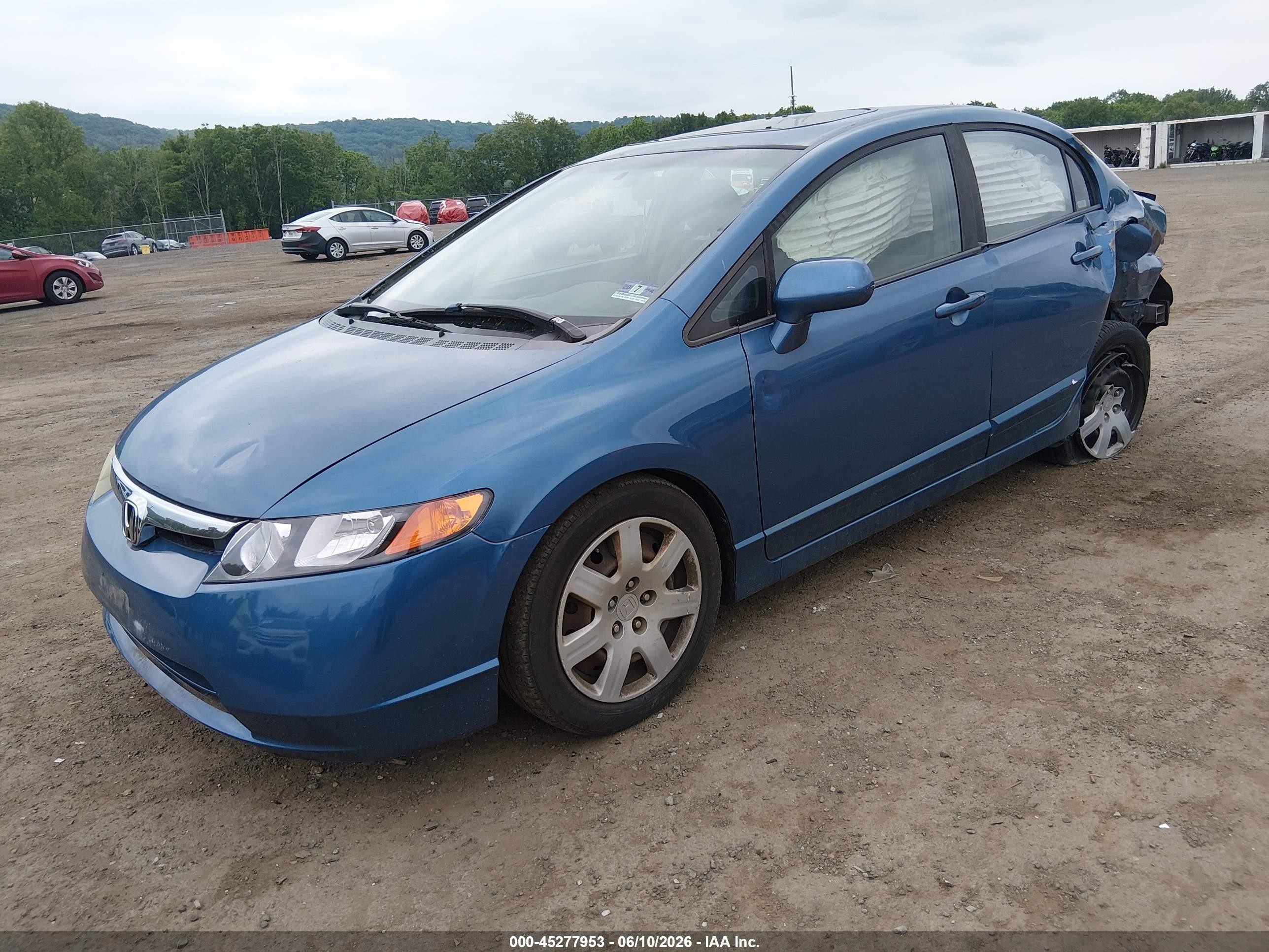 2008 Honda Civic Lx Blue vin: 1HGFA16528L058039