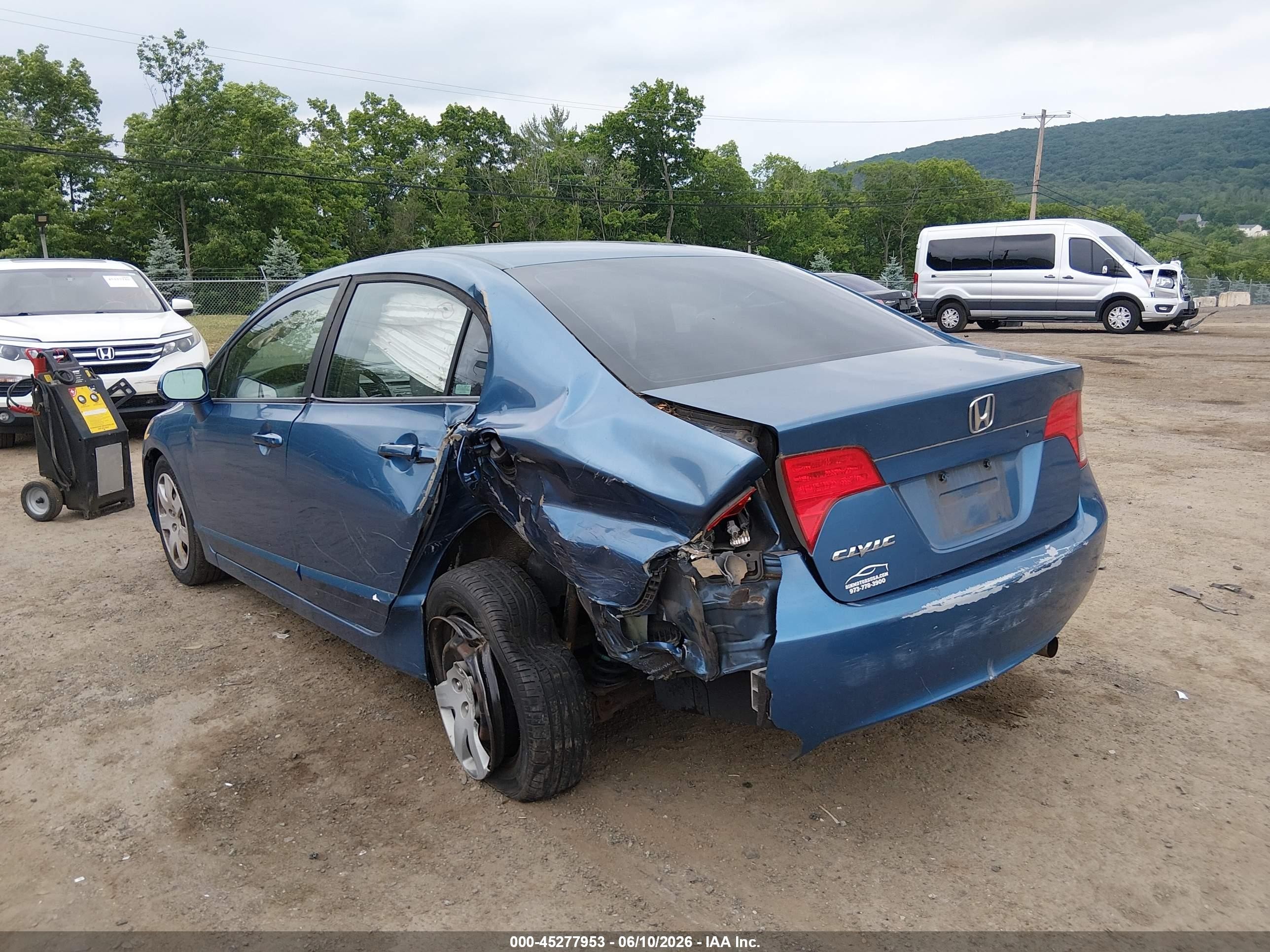 2008 Honda Civic Lx Blue vin: 1HGFA16528L058039