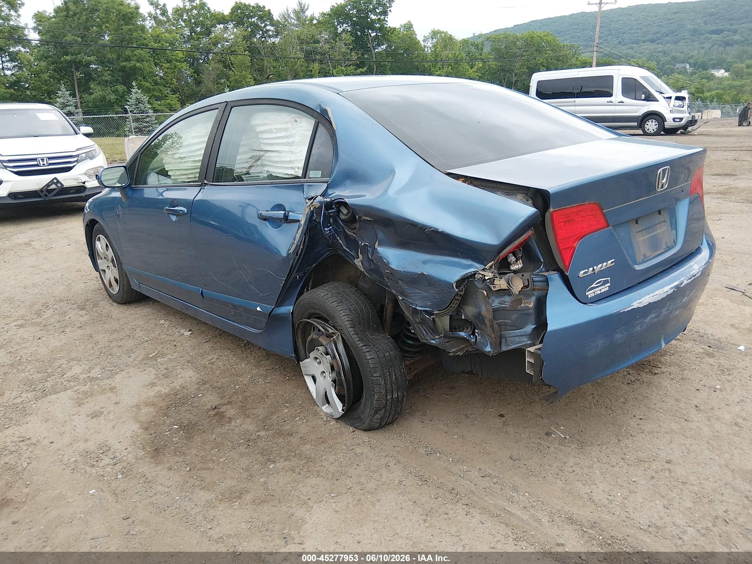 2008 Honda Civic Lx Blue vin: 1HGFA16528L058039