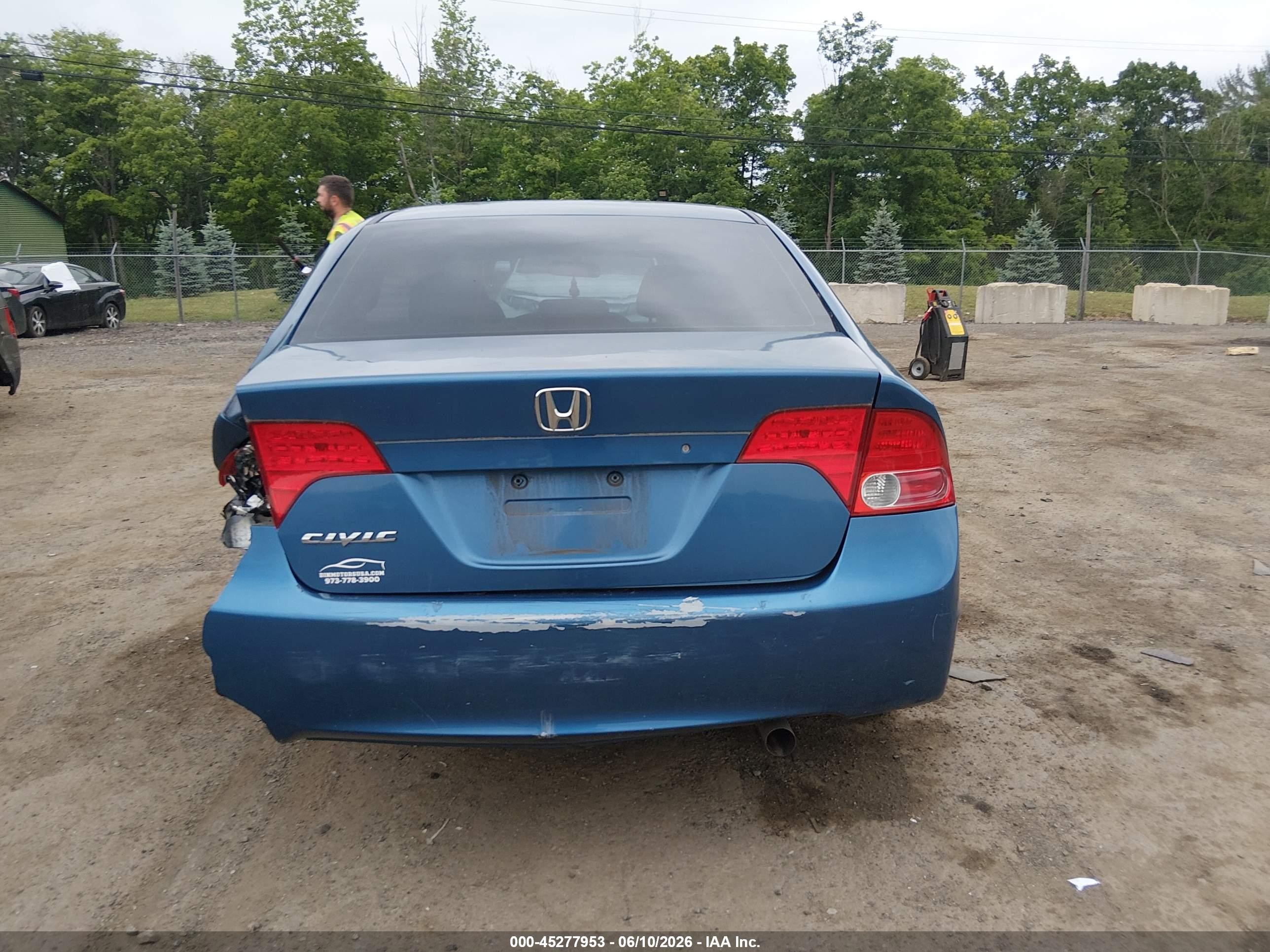 2008 Honda Civic Lx Blue vin: 1HGFA16528L058039